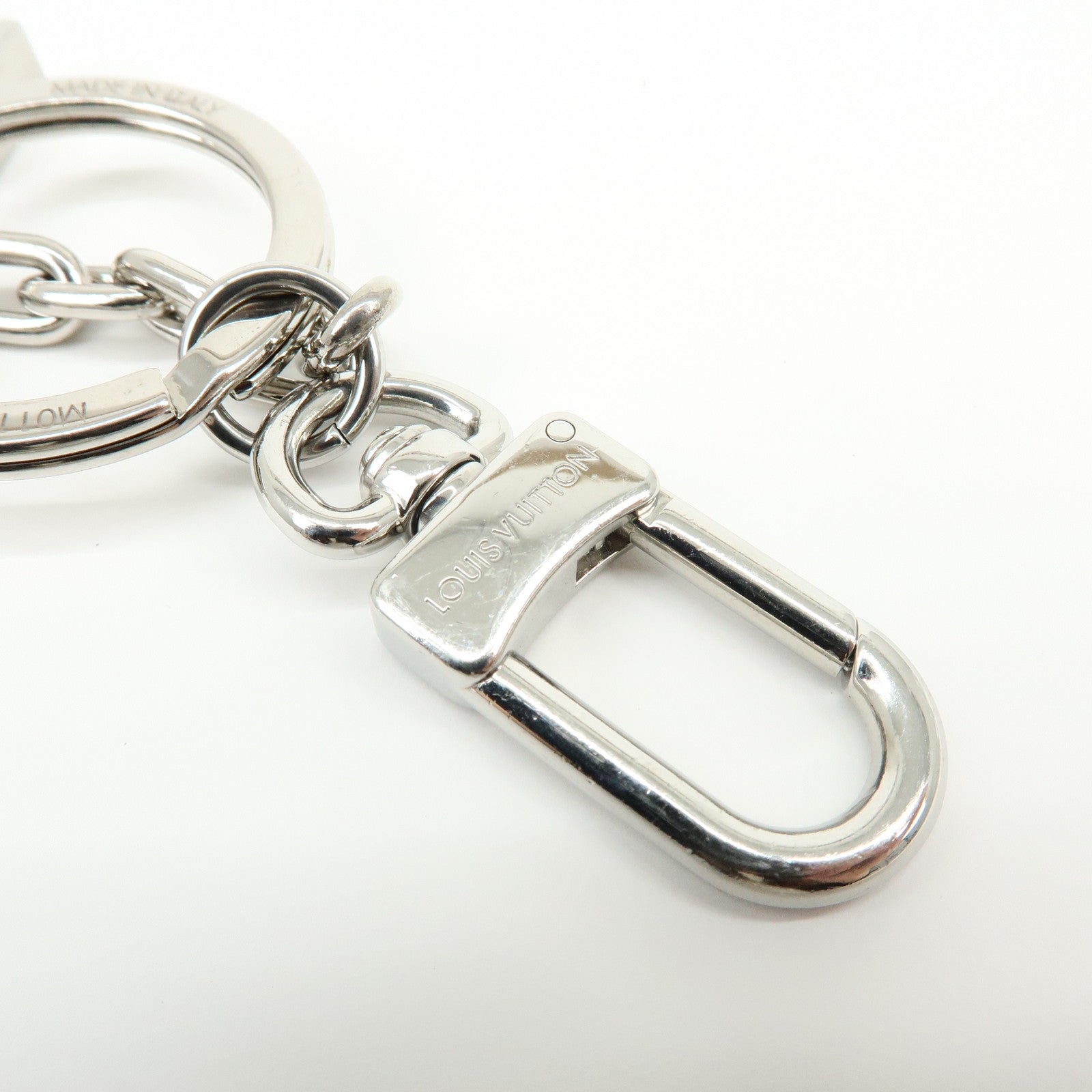 Louis Vuitton Monogram Porte Cles LV Initials Key Ring Charm M01192