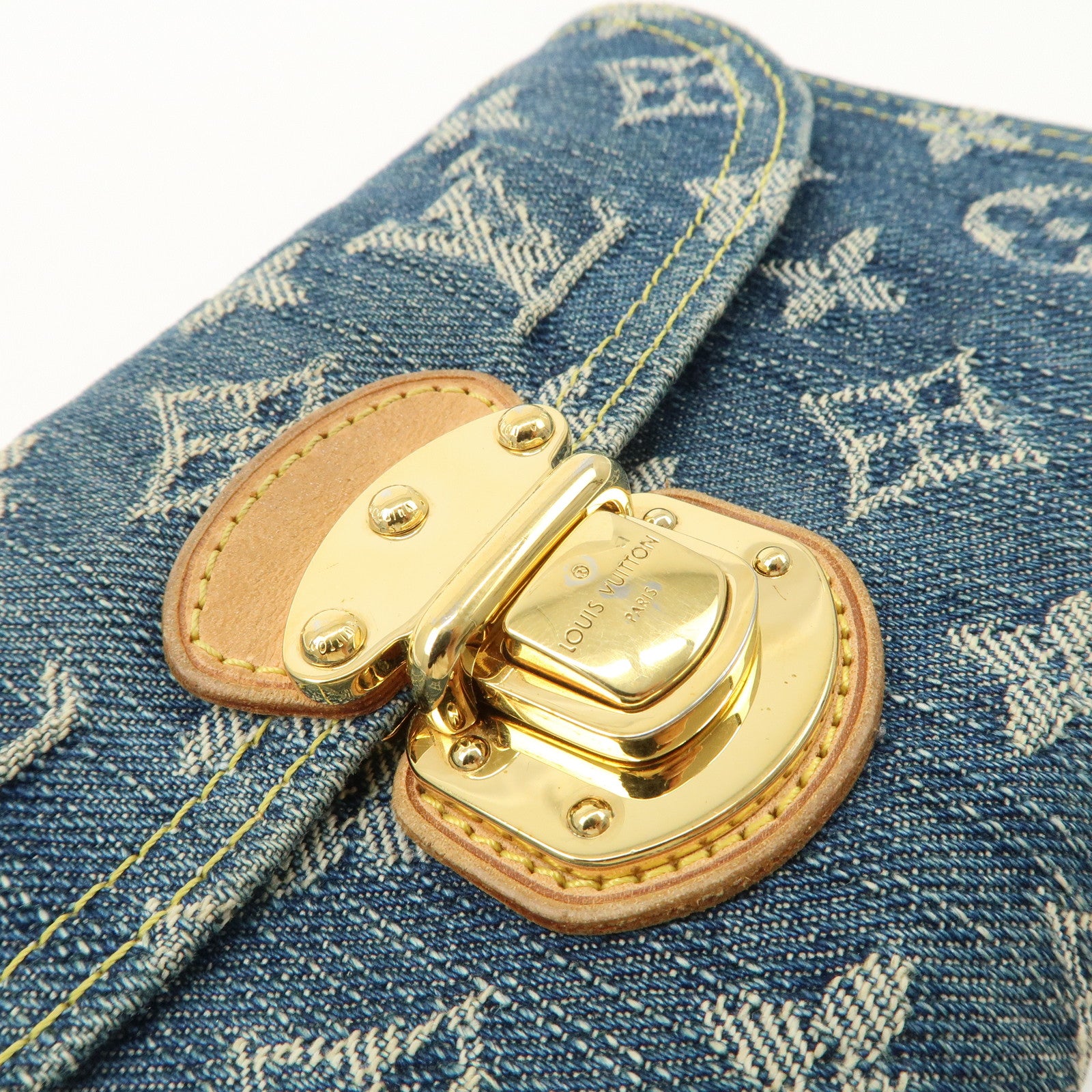 Louis Vuitton Monogram Denim Portefeuille Amelia Wallet Blue M95511 Used