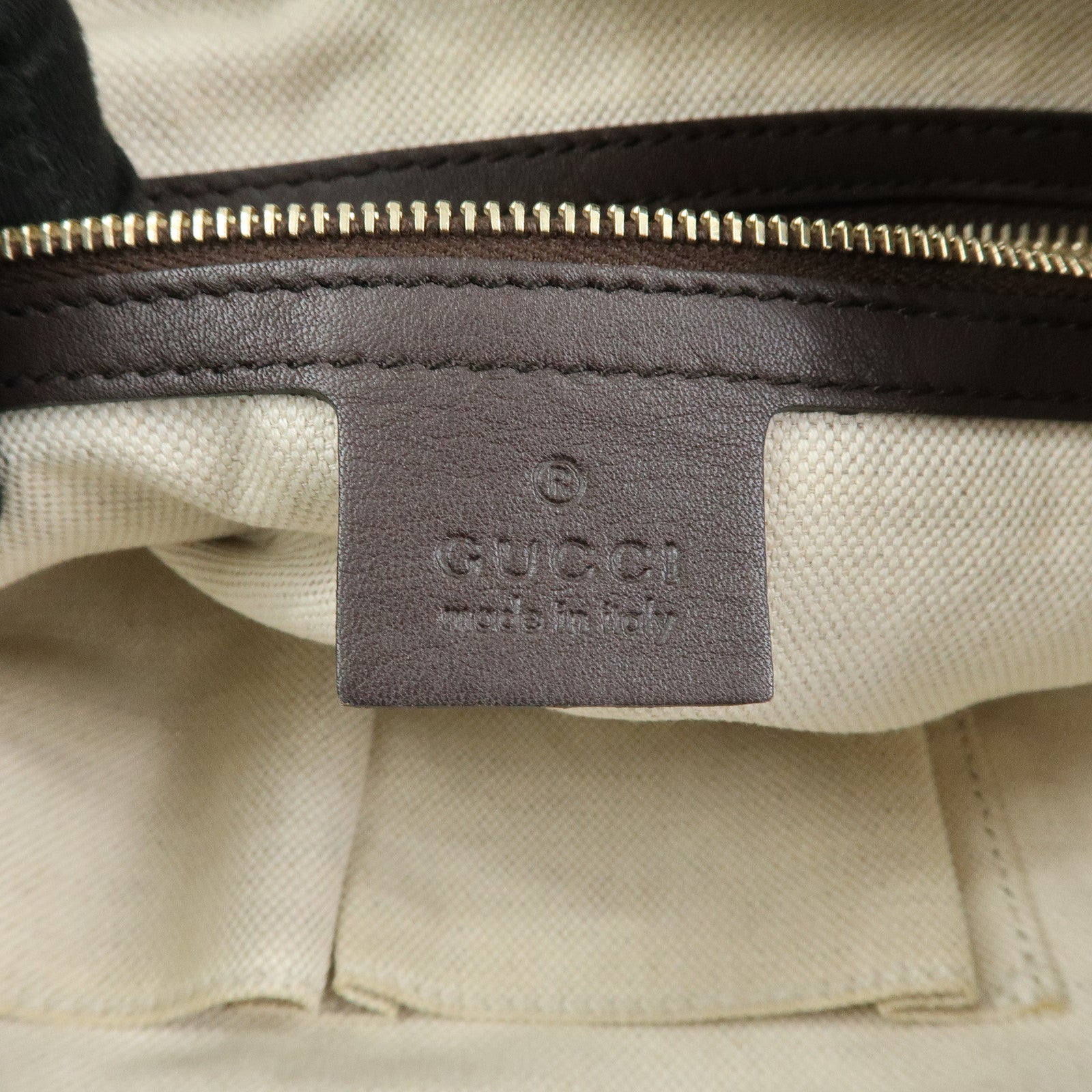 GUCCI Lovely Heart Guccissima Leather Shoulder Bag Brown 257072