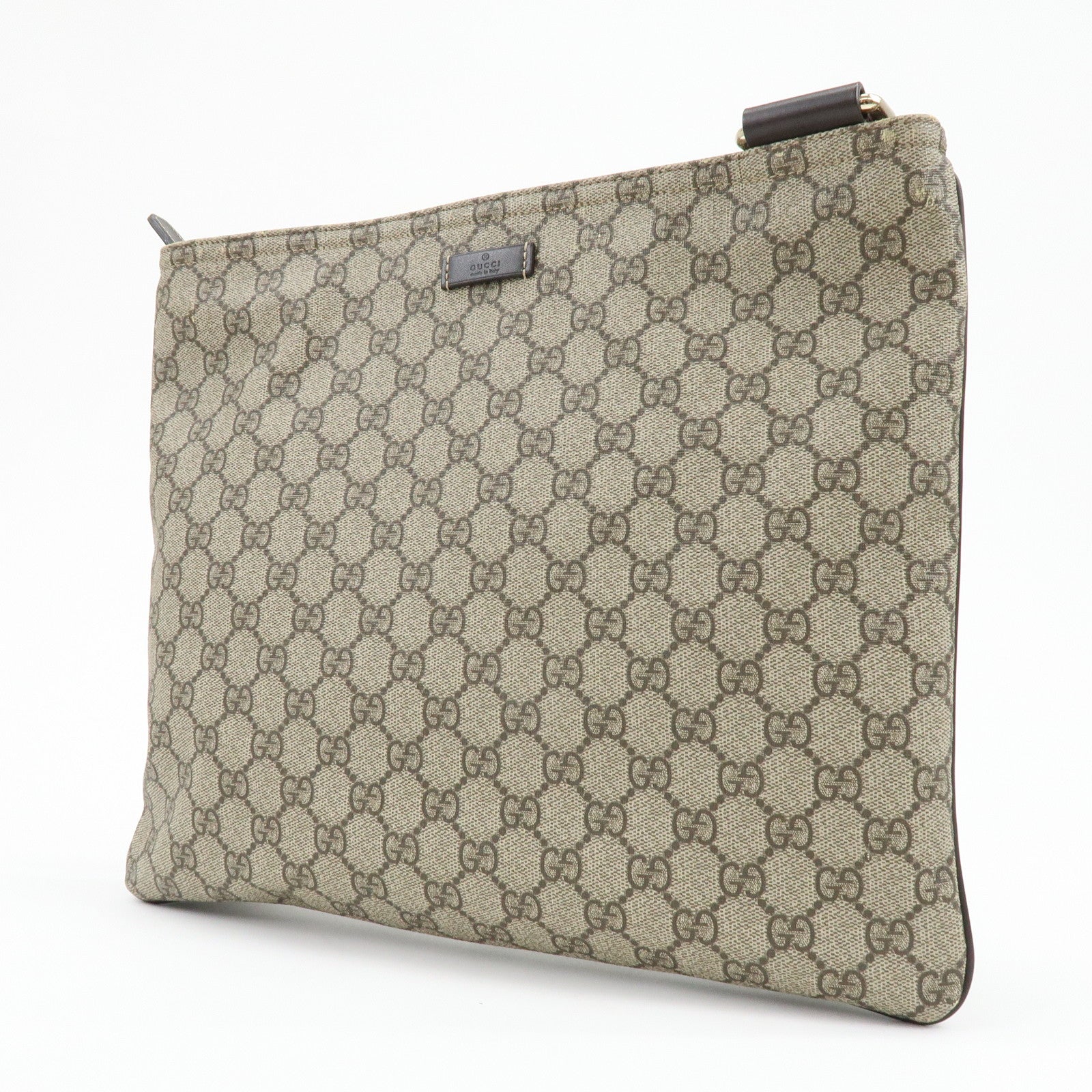 GUCCI GG Supreme Leather Shoulder Bag Crossbody Bag Beige 201446