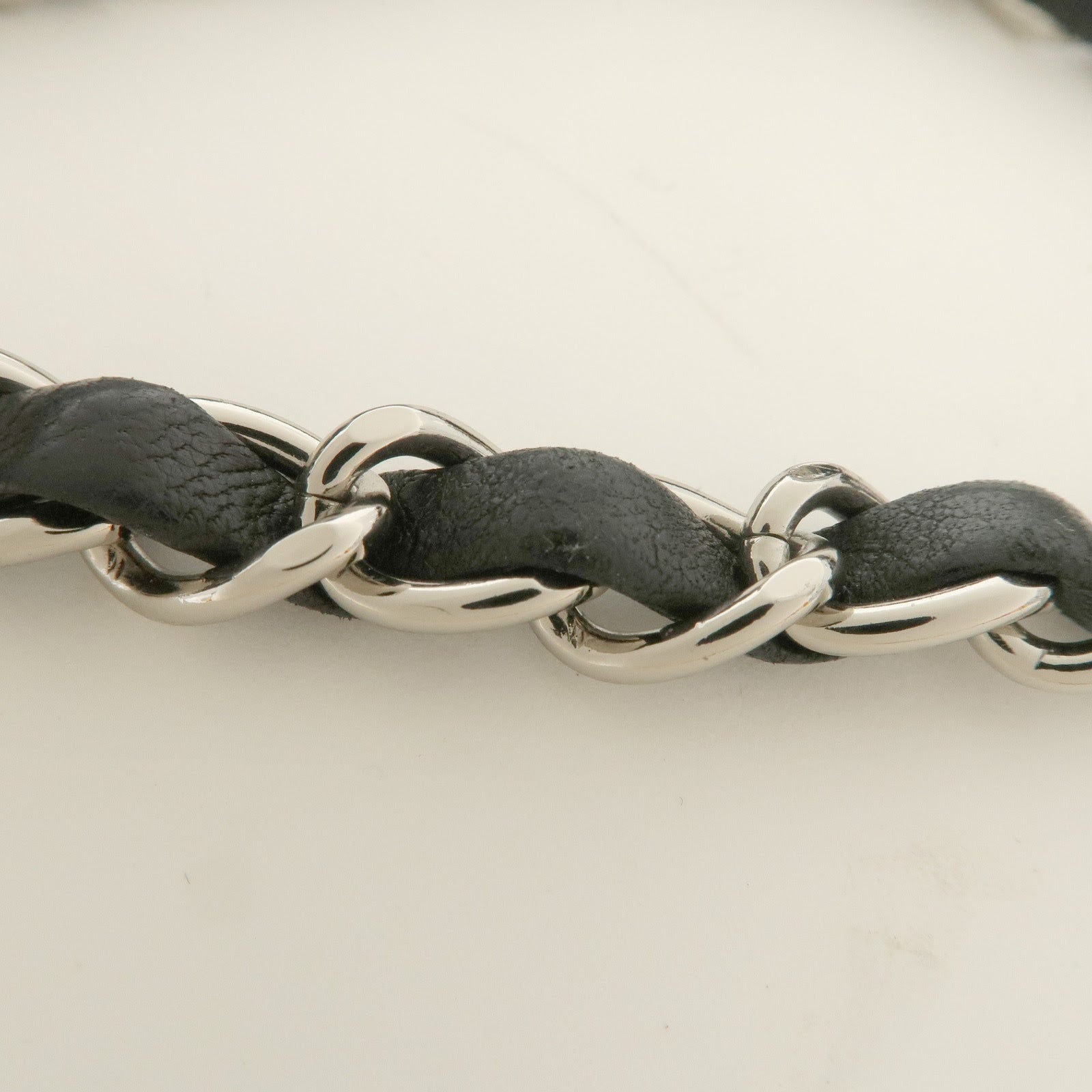 CHANEL Patent Leather Chain Shoulder Bag Hand Bag Black