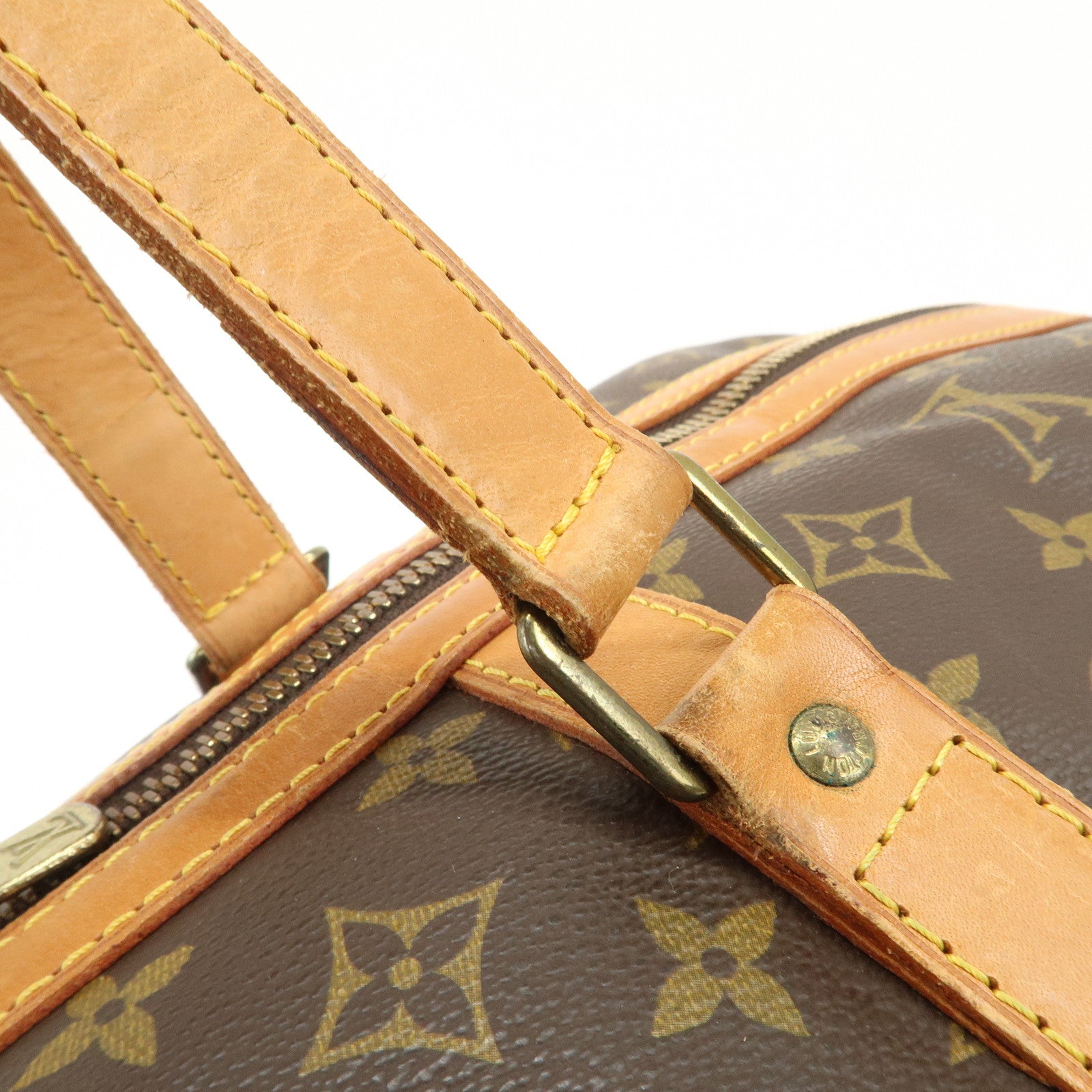 Louis Vuitton Monogram Sac Souple 55 Boston Bag Brown M41622