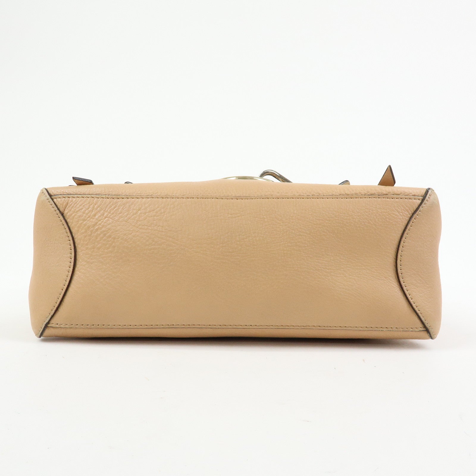 Chloe Leather 2Way Bag Shoulder Bag Hand Bag Beige Authentic Used F/S