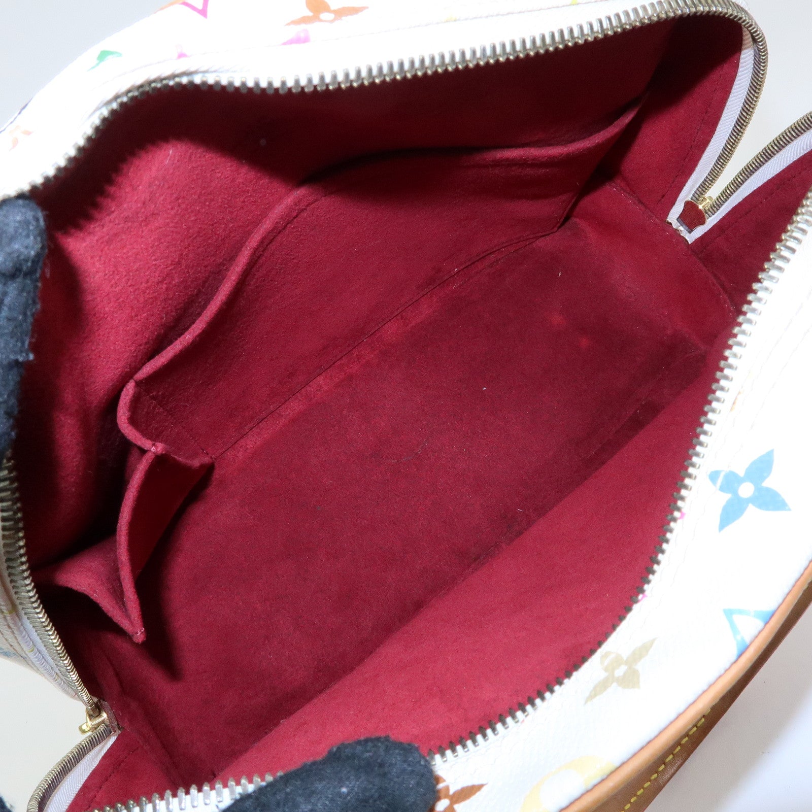 Louis Vuitton Monogram Multicolor Trouville Hand Bag Blanc M92663