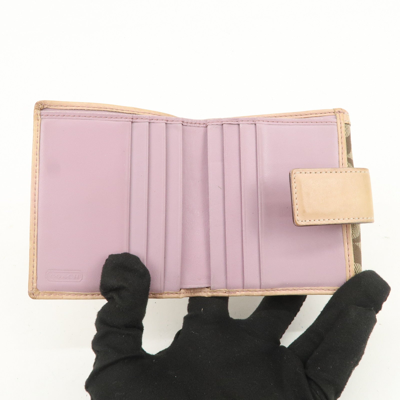 COACH Set of 5 Signature Op Art PVC Leather Wallets Card Coin Case