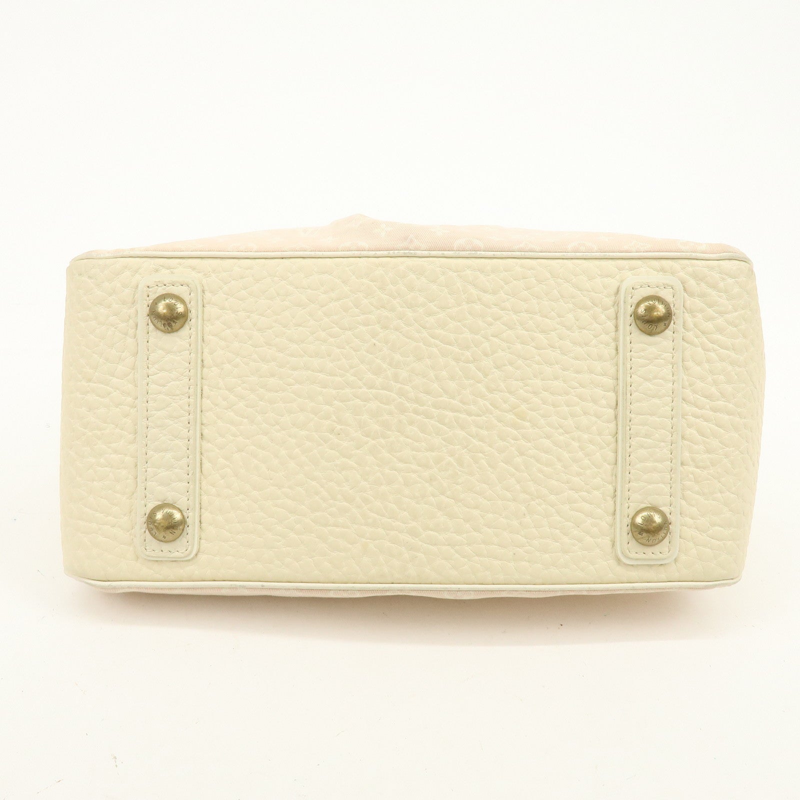Louis Vuitton Monogram Mini Lin Trapes PM Hand Bag Rose M40062