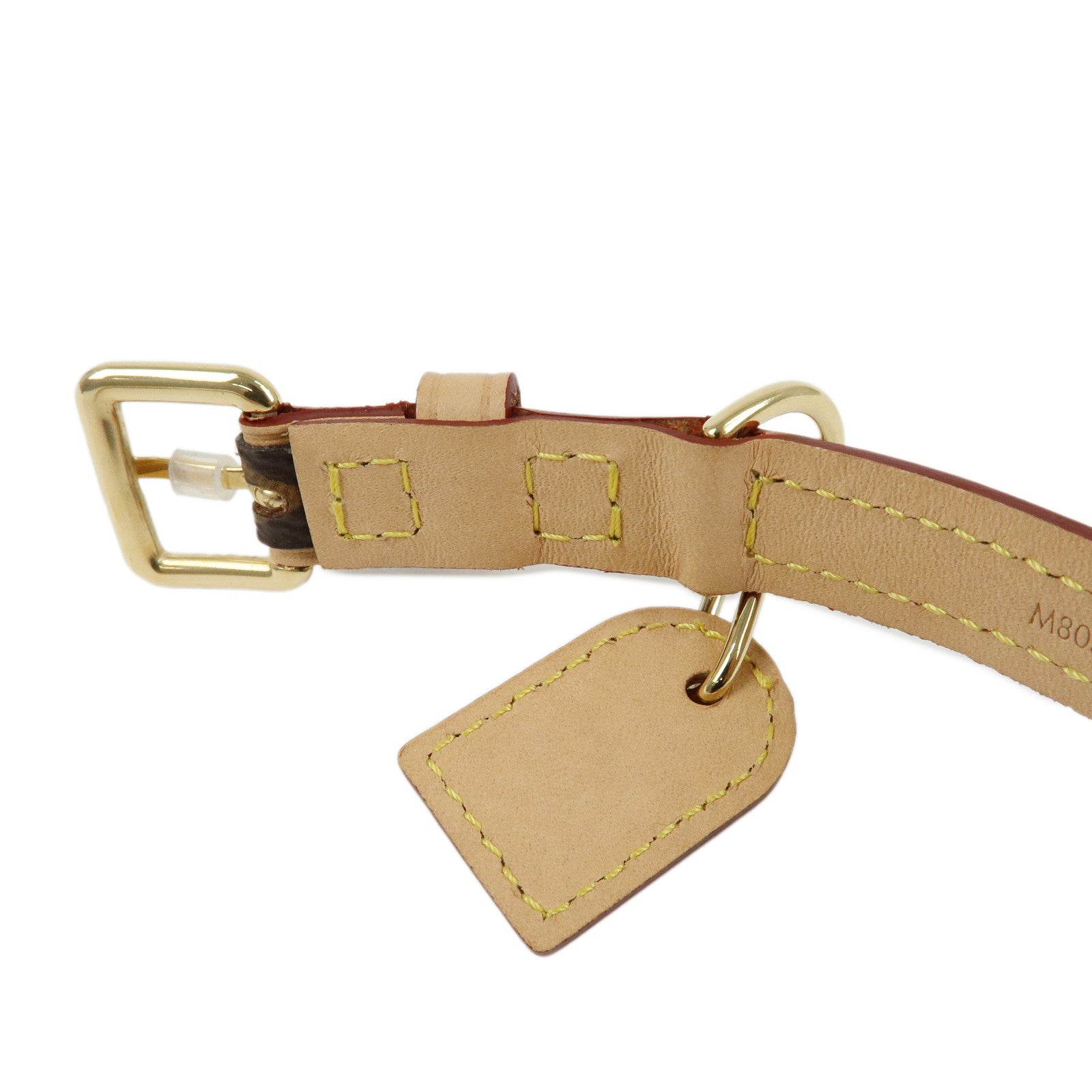 Louis Vuitton Monogram Canvas Leather Dog Collar Brown M80340