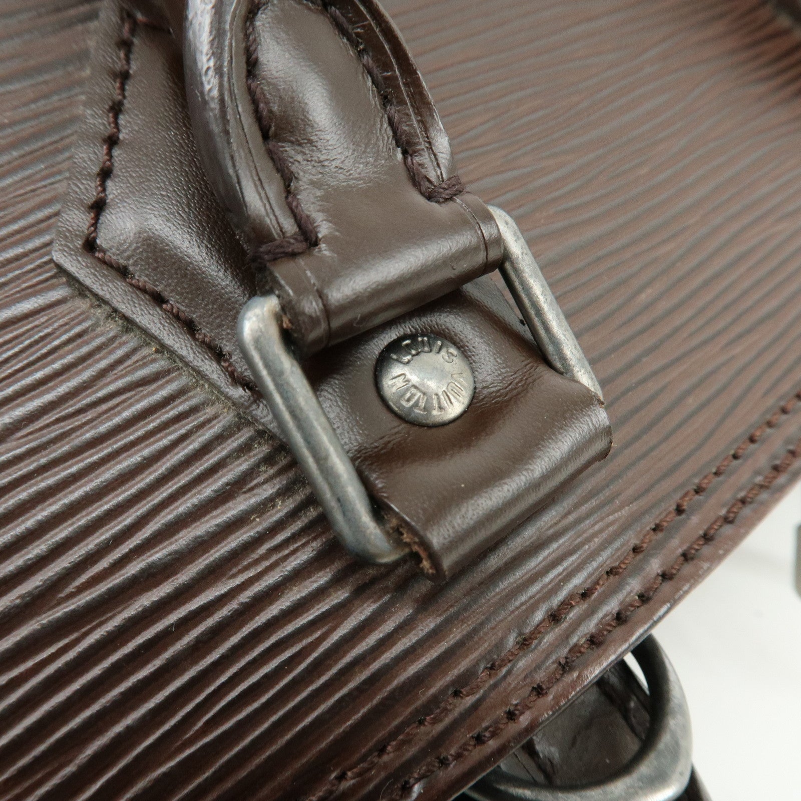 Louis Vuitton Epi Leather Alma Hand Bag Mocha Brown M5214D