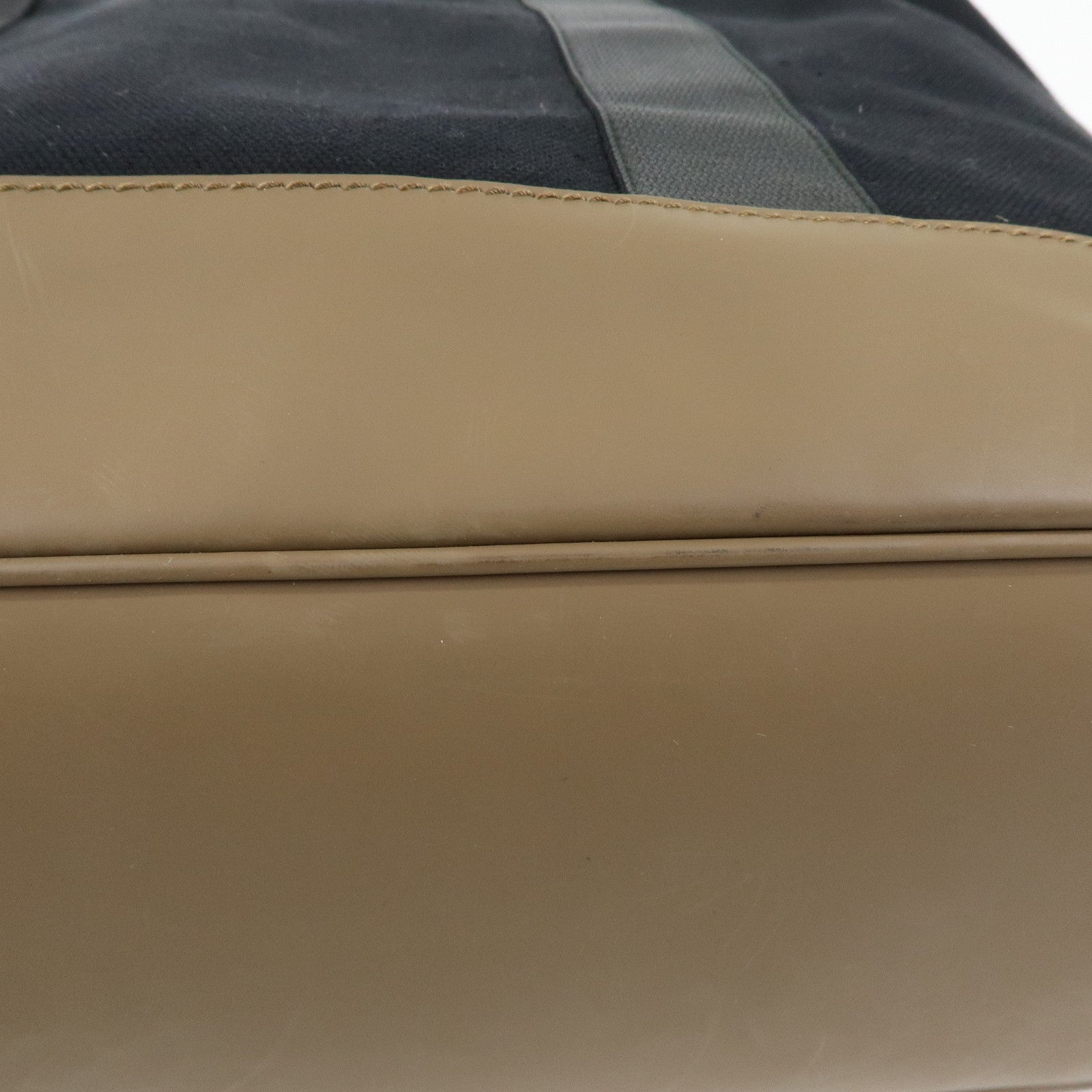 BALENCIAGA Canvas Leather Boston Bag Hand Bag Black Brown 433672