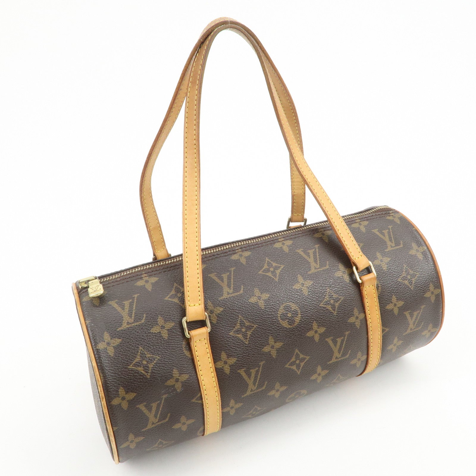 Louis Vuitton Monogram Papillon 30 Hand Bag Brown M51385