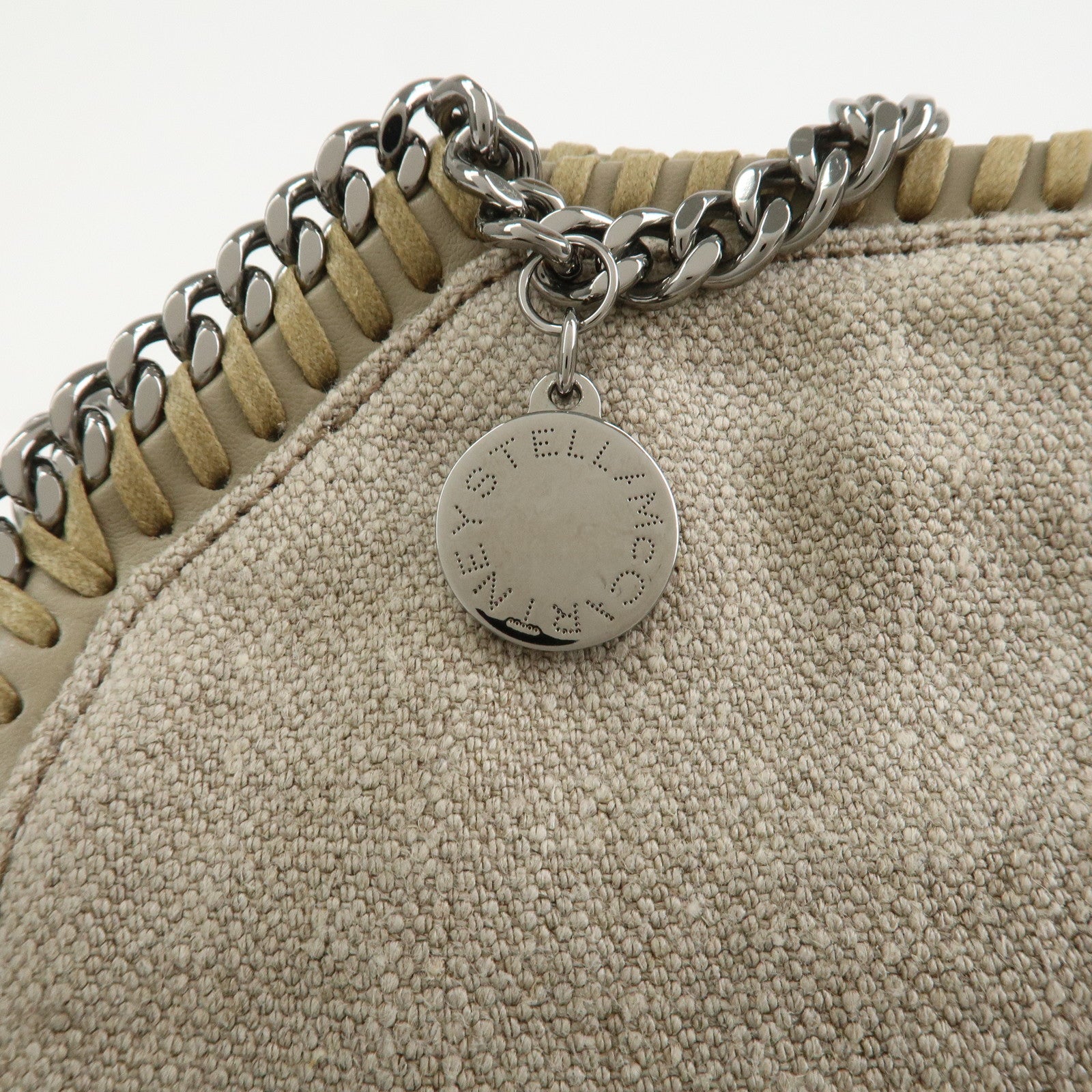 STELLA MCCARTNEY Falabella Canvas 2Way Hand Bag Shoulder Bag Beige