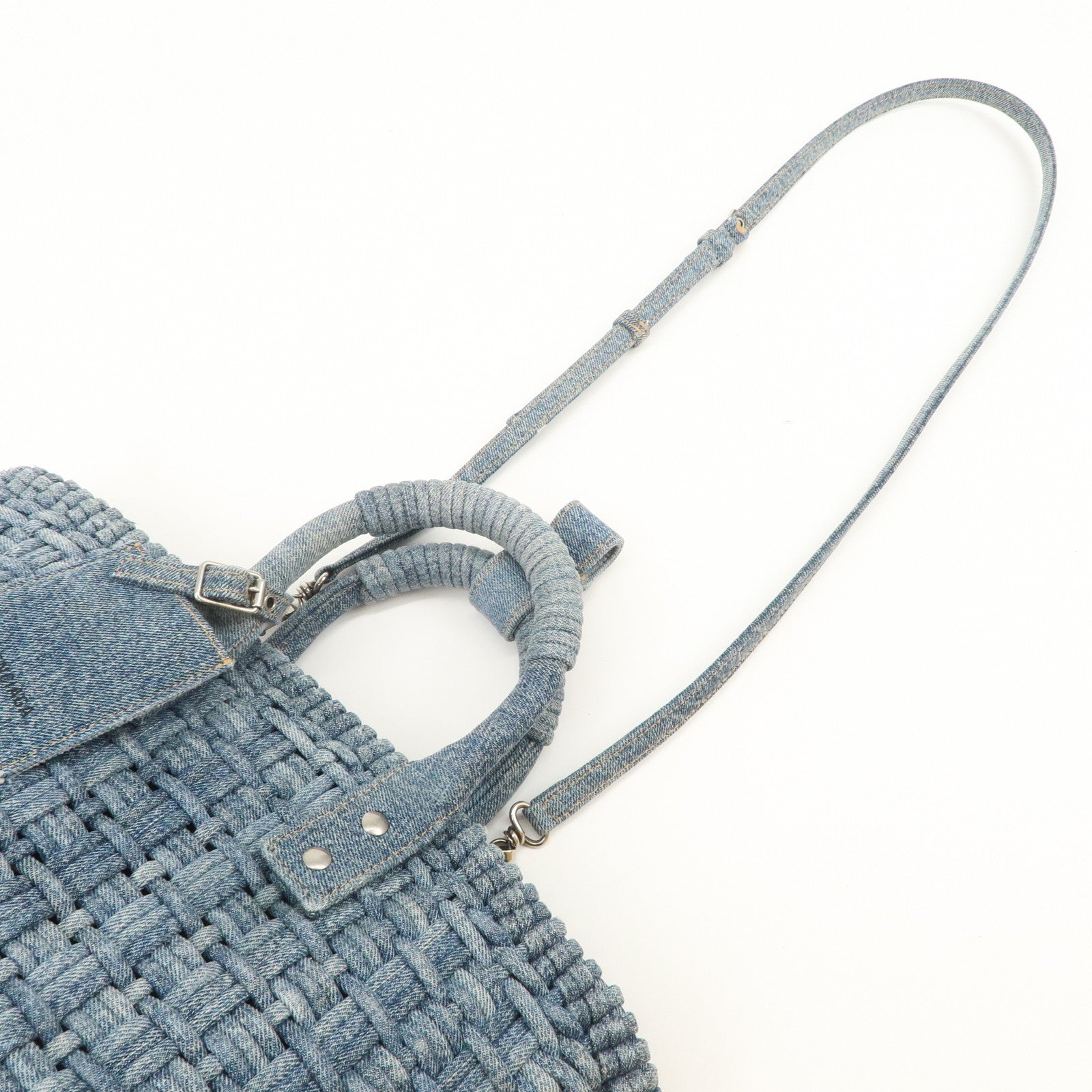 BALENCIAGA BISTRO XS 2WAY Bag Hand Bag Denim Blue 671342