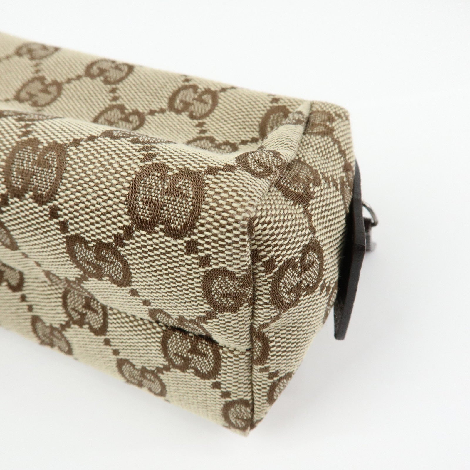 GUCCI GG Canvas Pouch Cosmetic Pouch Beige Brown 29596