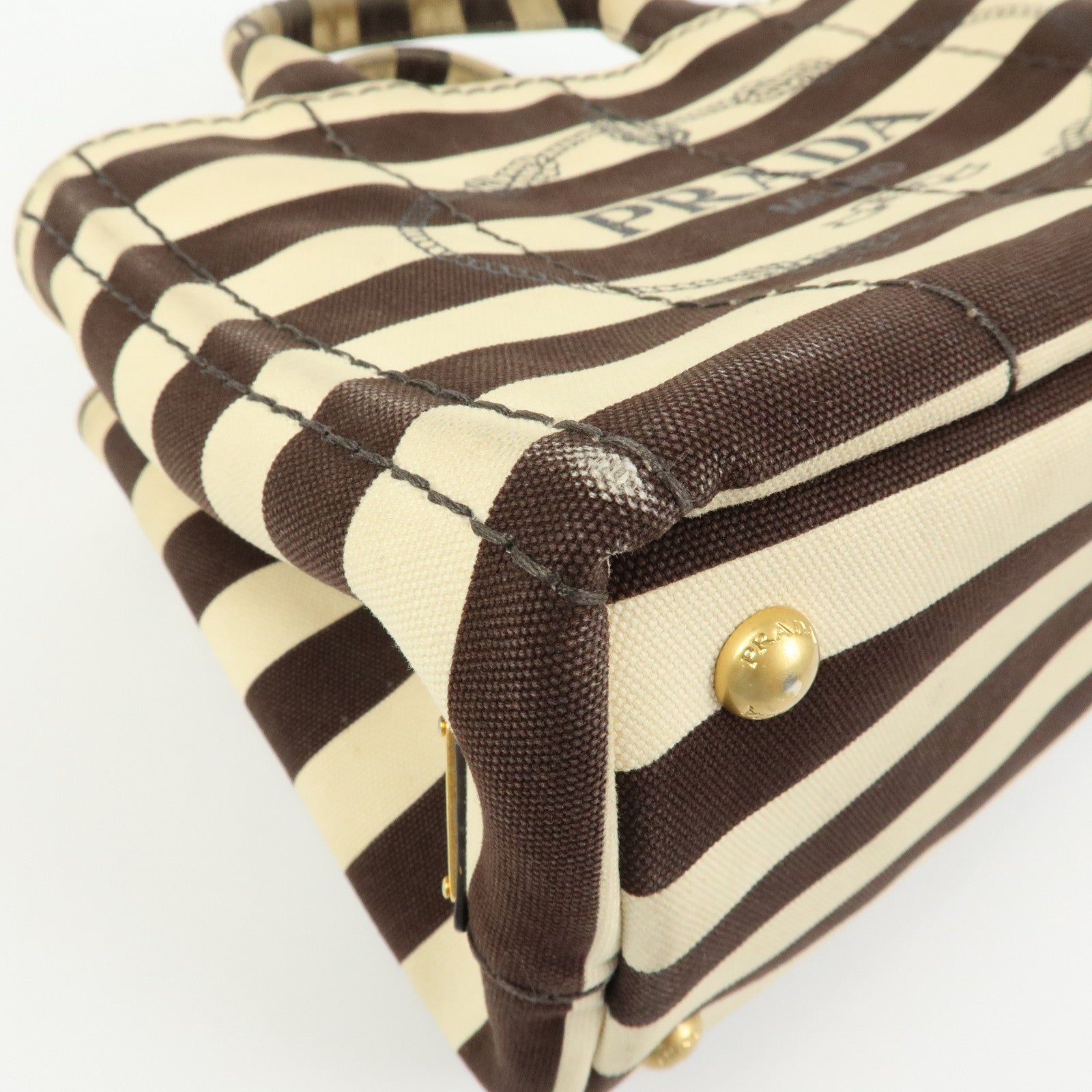 PRADA Triangle Logo Canapa Canvas 2Way Hand Bag Shoulder Bag B2642B