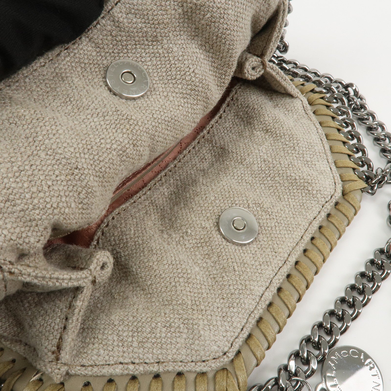 STELLA MCCARTNEY Falabella Canvas 2Way Hand Bag Shoulder Bag Beige