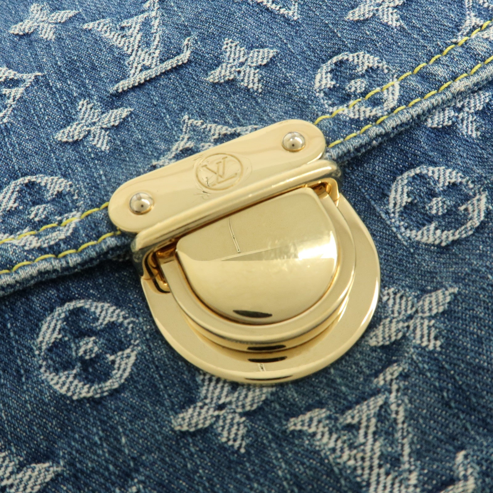 Louis Vuitton Monogram Denim Flat Shopper Tote Bag M95018