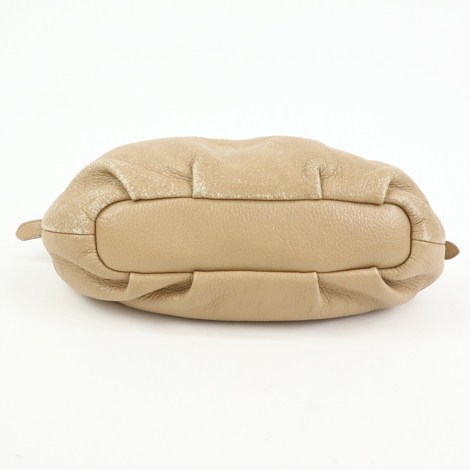 PRADA Logo Leather Chain One Shoulder Bag Light Brown BR4243