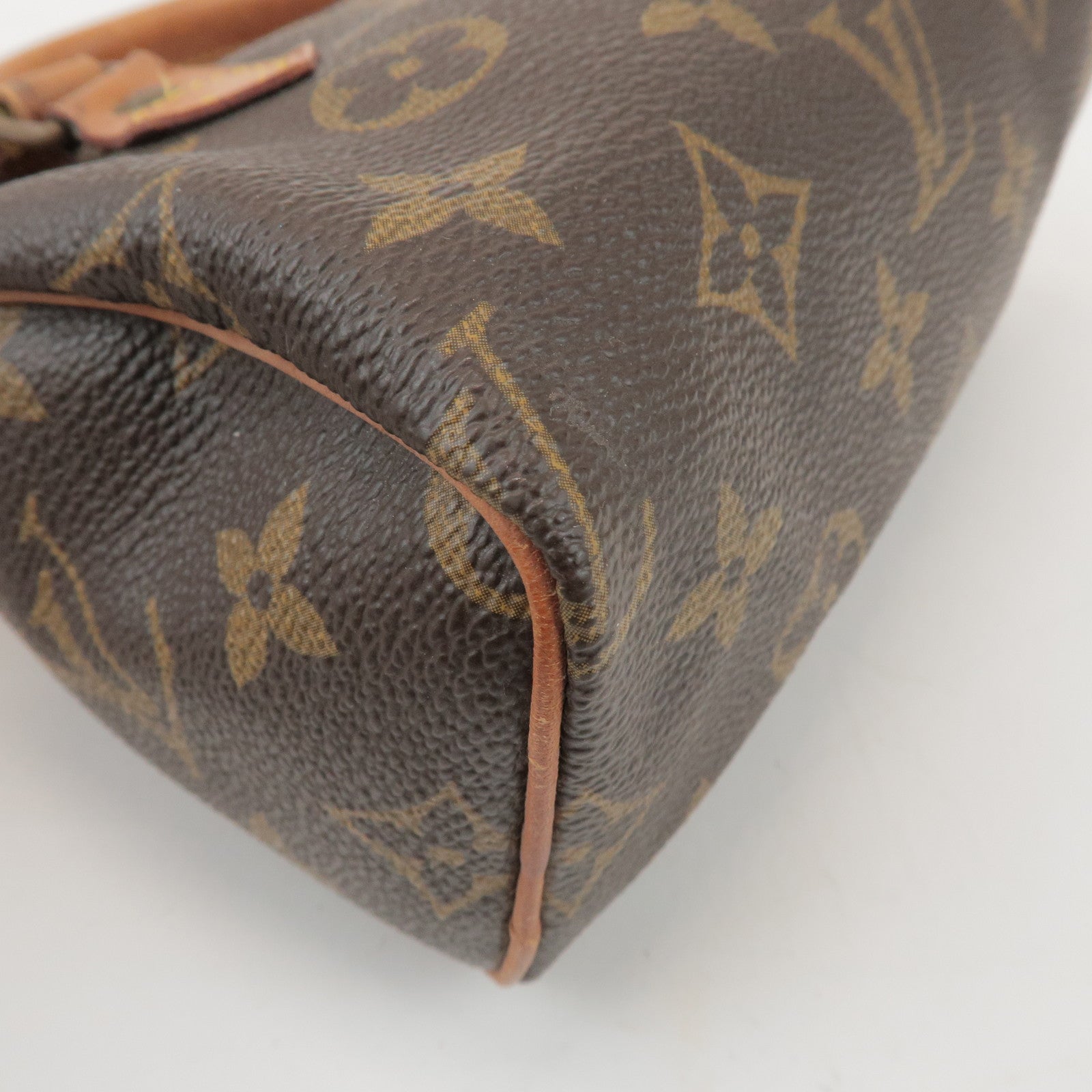 Louis Vuitton Monogram Mini Speedy Hand Bag Brown M41534