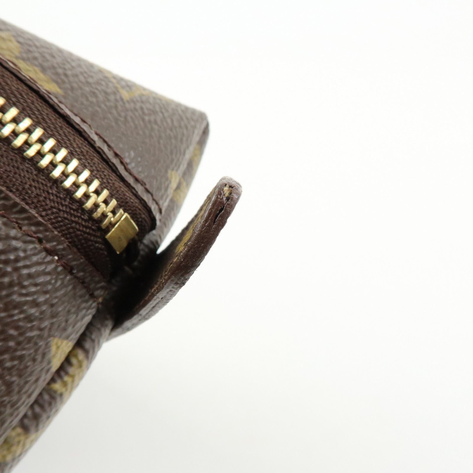 Louis Vuitton Monogram Trousse Demi Ronde Pouch Makeup Bag M47520