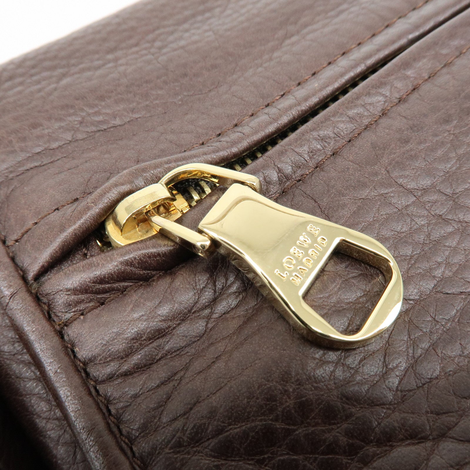 LOEWE Heritage Leather Shoulder Bag Crossbody Bag Dark Brown