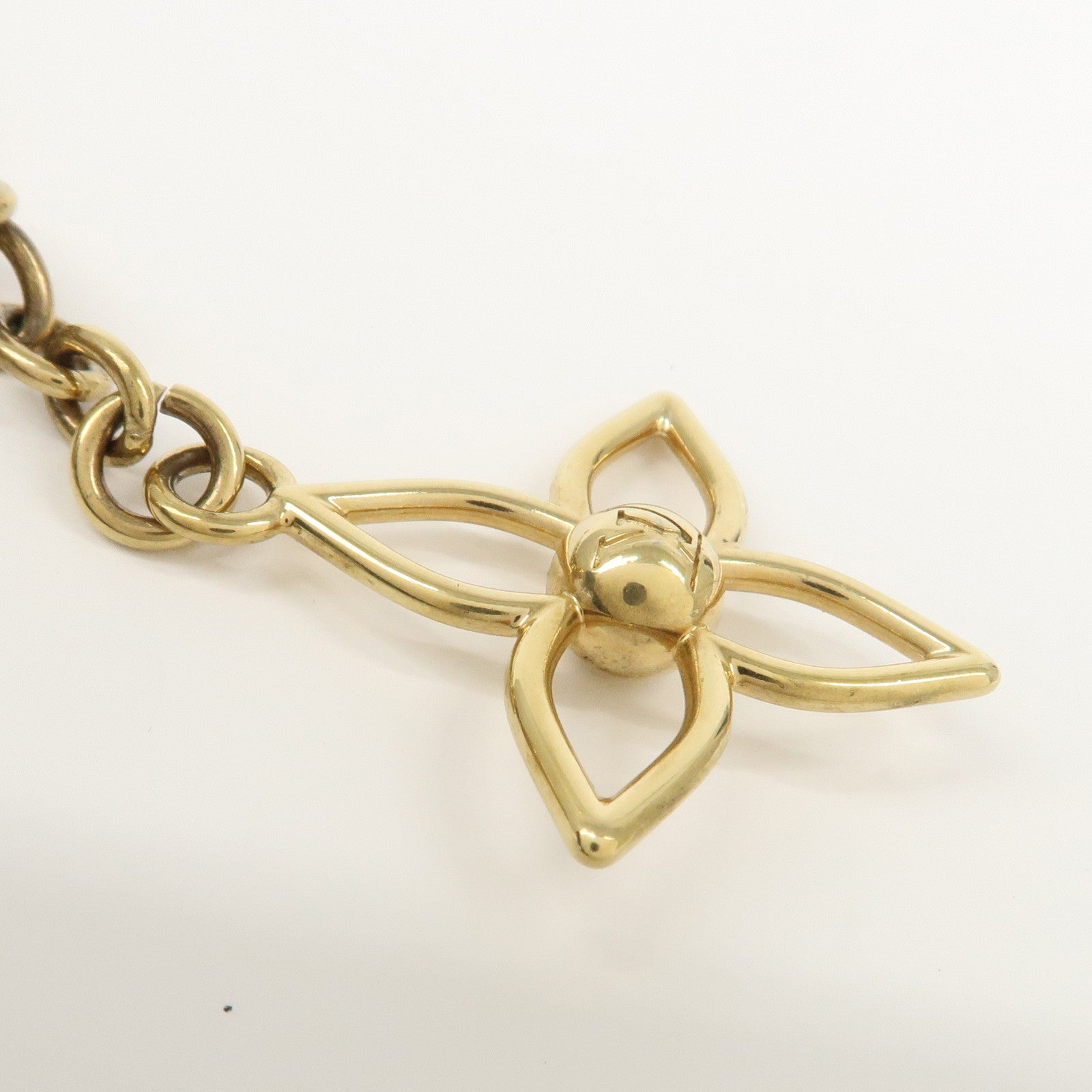 Louis Vuitton Bloomy Key Chain Bag Charm Gold M67931 Used