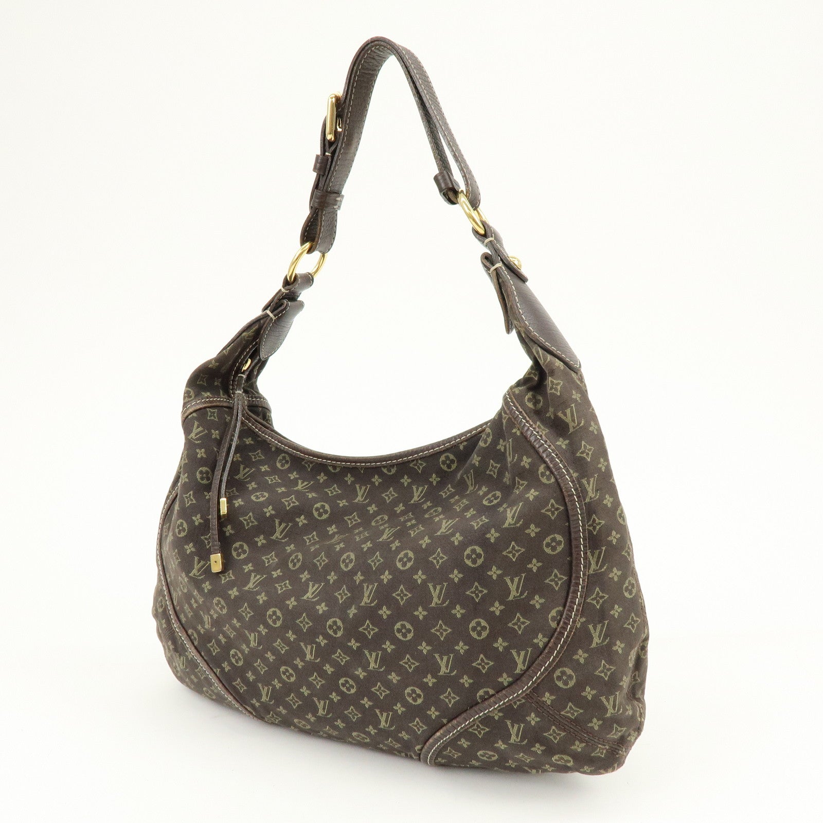 Louis Vuitton Monogram Mini Lin Manon MM Shoulder Bag Ebene M95619