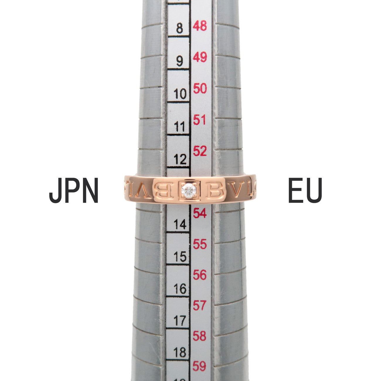 BVLGARI Double Logo 1P Daimond Ring K18 750PG Rose Gold US6.5