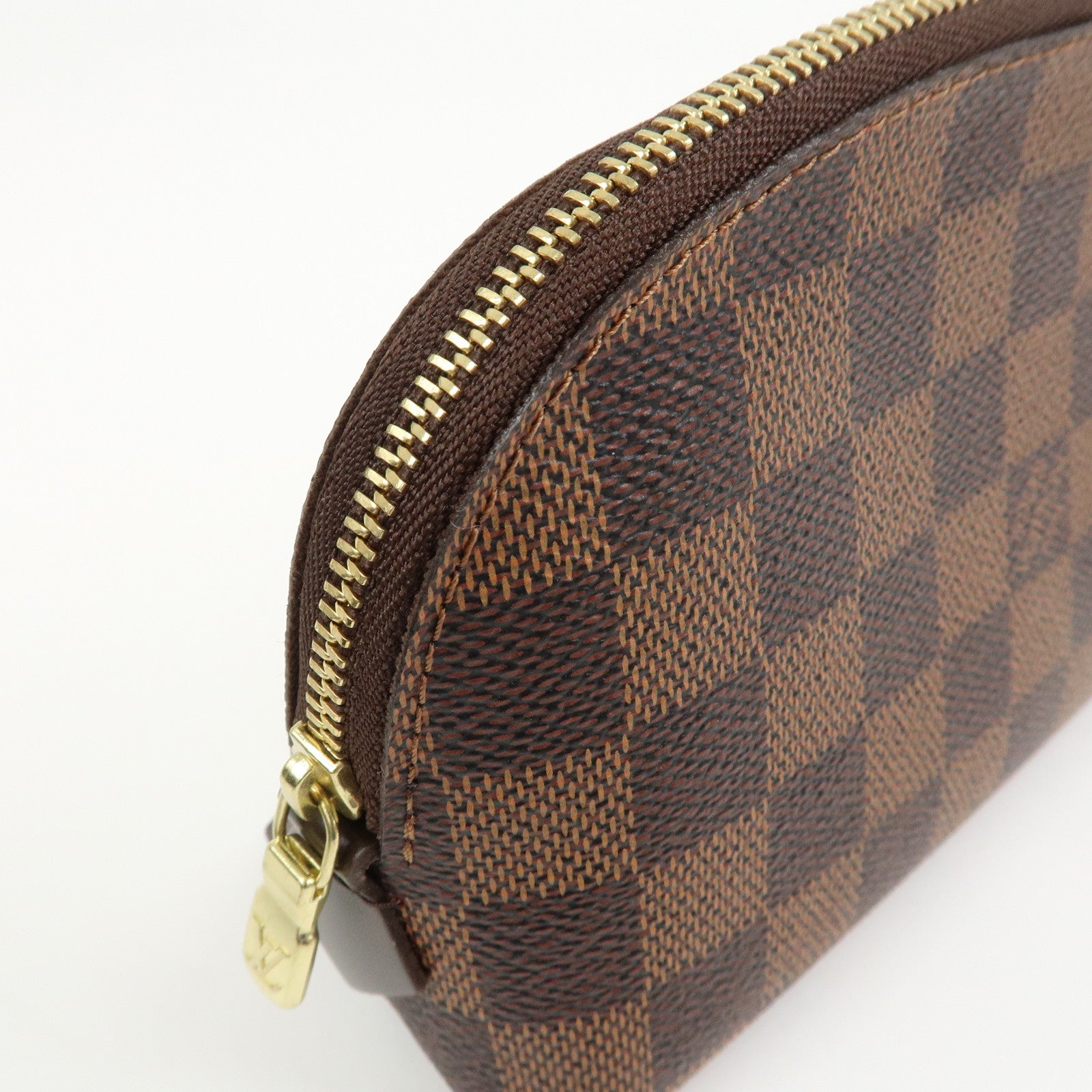 Louis Vuitton Damier Pochette Cosmetic PM Pouch Brown N47516
