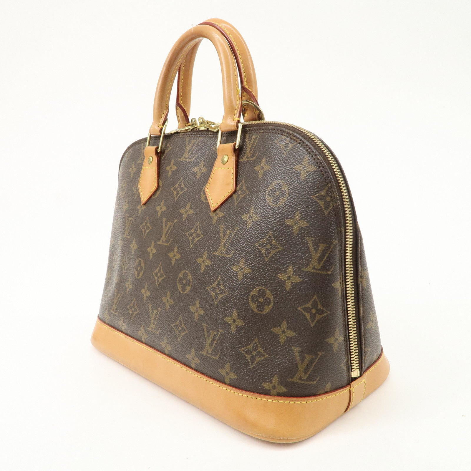 Louis Vuitton Monogram Alma PM Hand Bag Brown M51130 Used