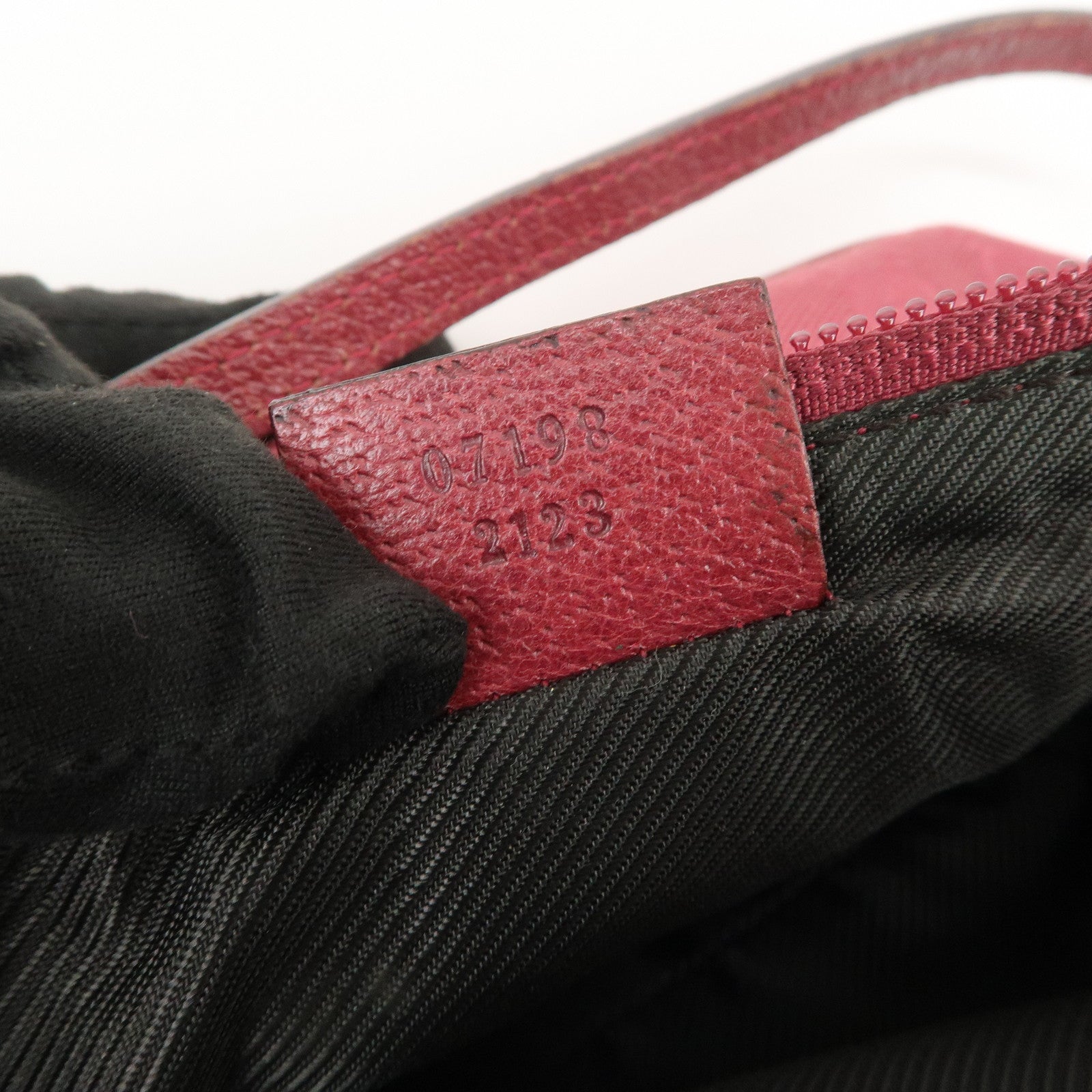 GUCCI Boat Bag GG Monogram Canvas Leather Hand Bag Pouch Pink 07198