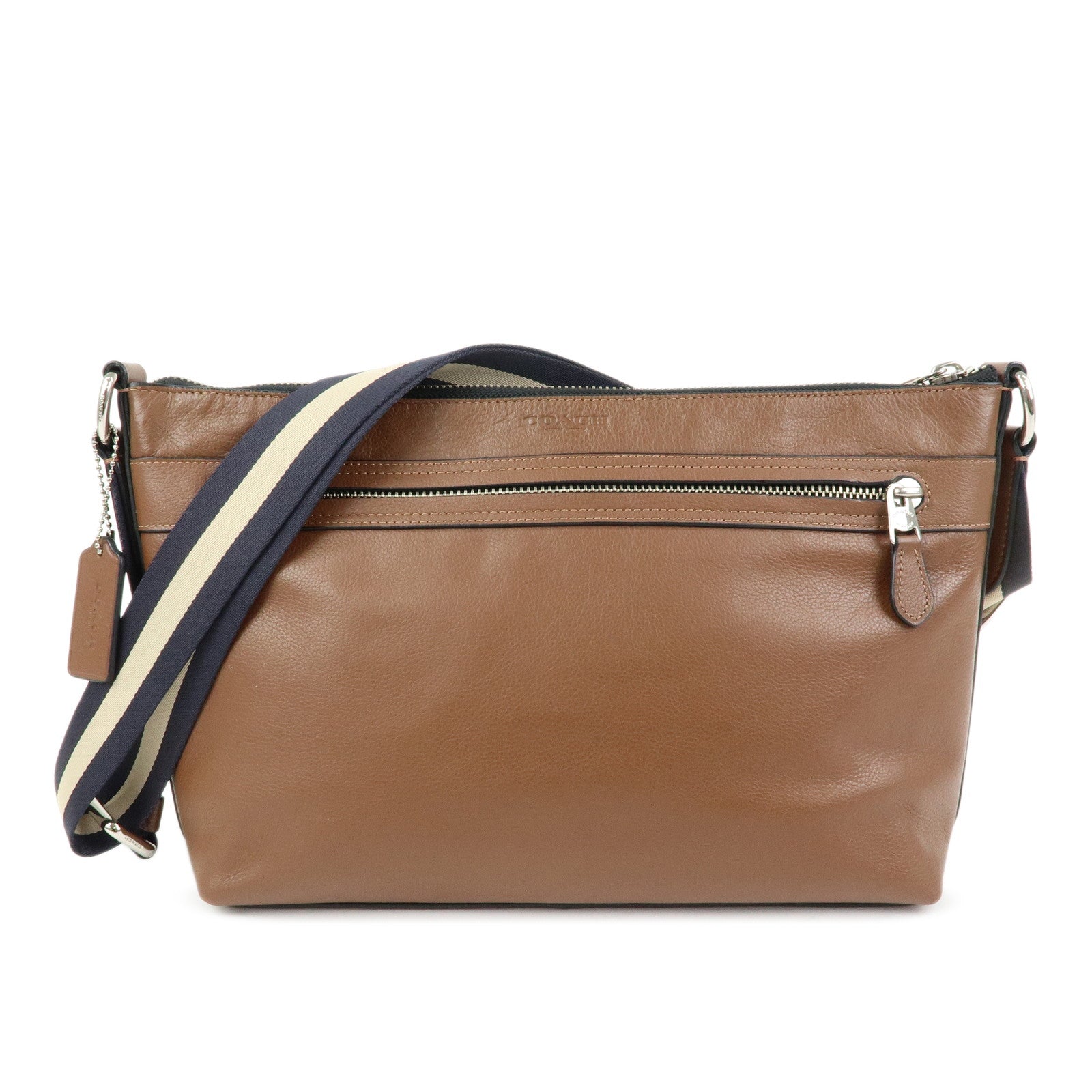 COACH Leather Charles Flight Bag Shoulder Bag Crossbody Bag Brown