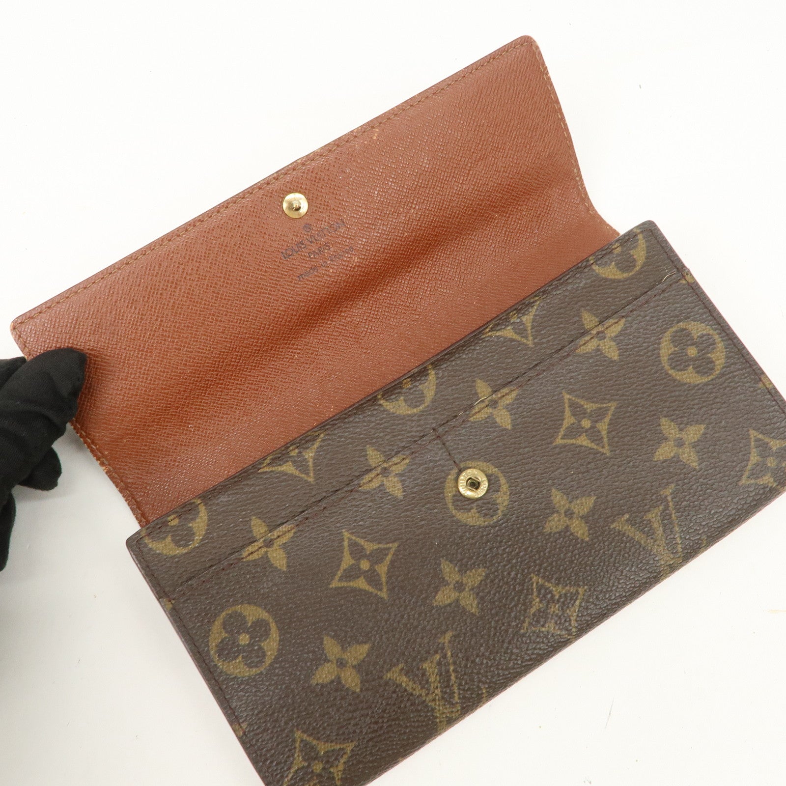Louis Vuitton Monogram Set of 2 Long Wallet M61725 M93744 Used