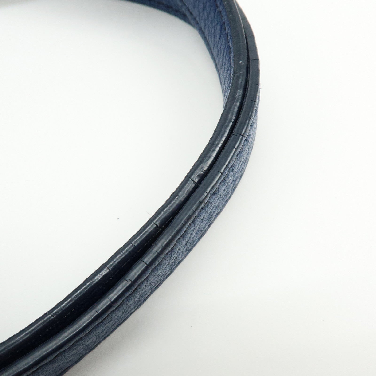 MIU MIU Leather 2Way Bag Hand Bag Shoulder Crossbody Bag Blue