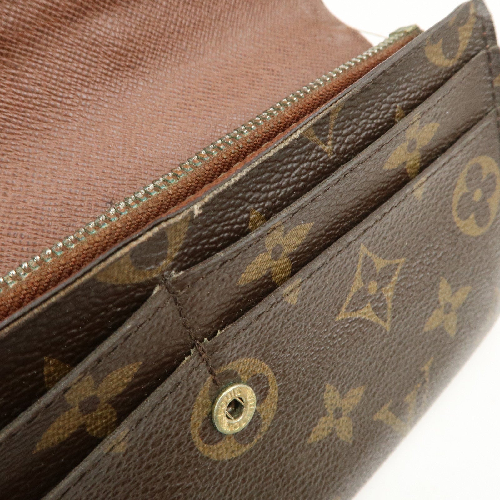 Louis Vuitton Monogram Set of 2 Long Wallets Brown M61734 M60825