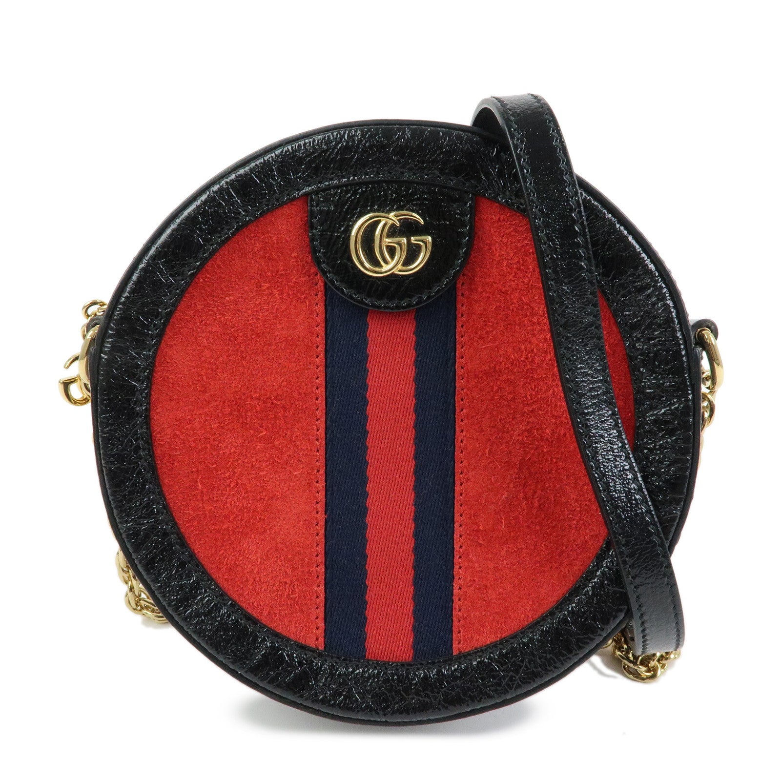 GUCCI Ophidia Sherry Double G Round Mini Chain Shoulder Bag 550618