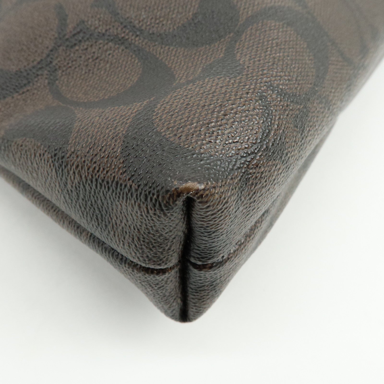 COACH Signature Margot Set of 2 PVC Leather Shoulder Hand Bag Brown