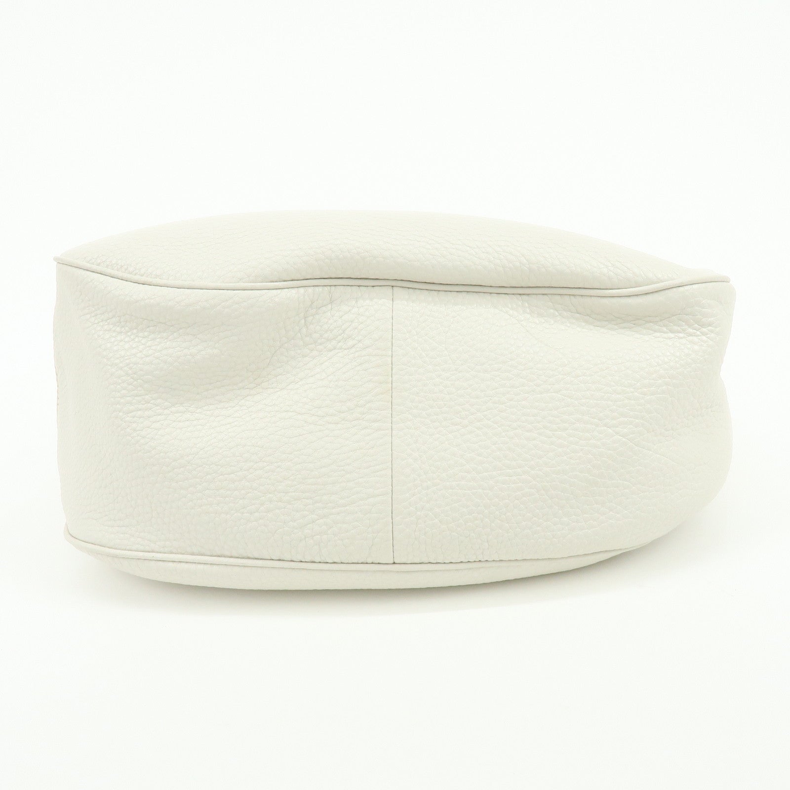 PRADA Logo Calf Leather Shoulder Bag Hand Bag White BR4311