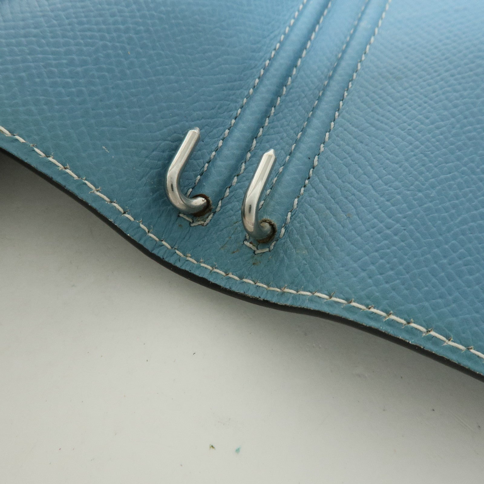 HERMES Globe Trotter Veau Epsom Planner Cover □H Stamped Blue Jean