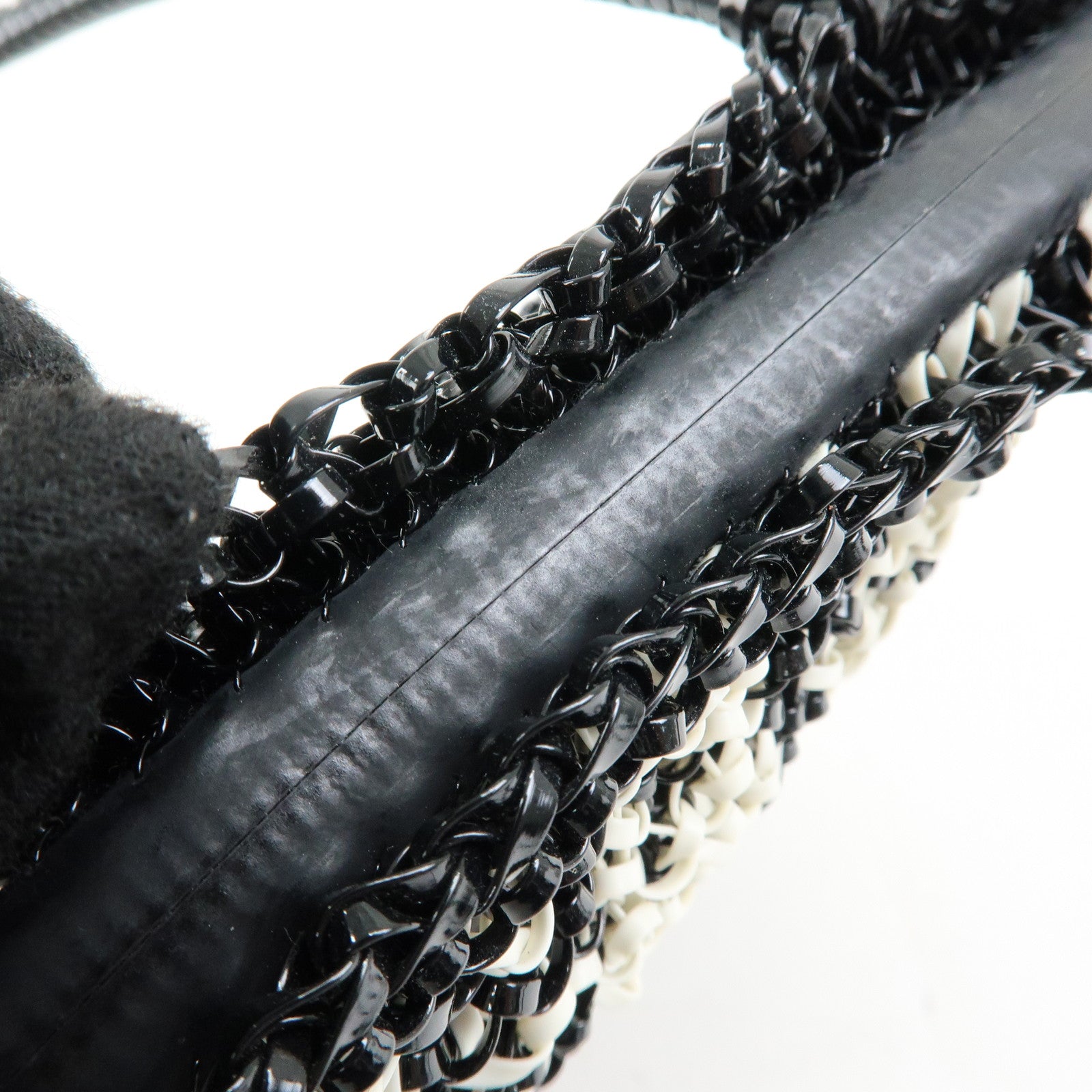 ANTEPRIMA PVC Wire Bag Tote Bag Shoulder Bag Black White