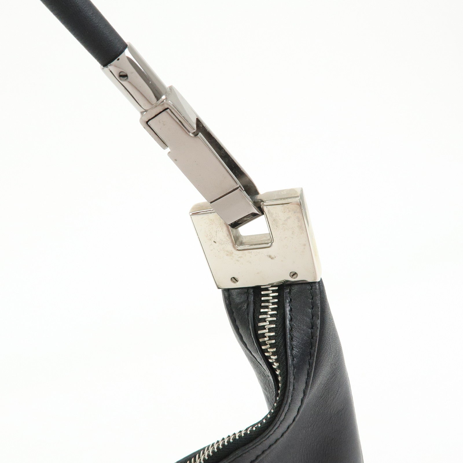 GUCCI Leather Shoulder Bag Hand Bag Black 001・3812・002122