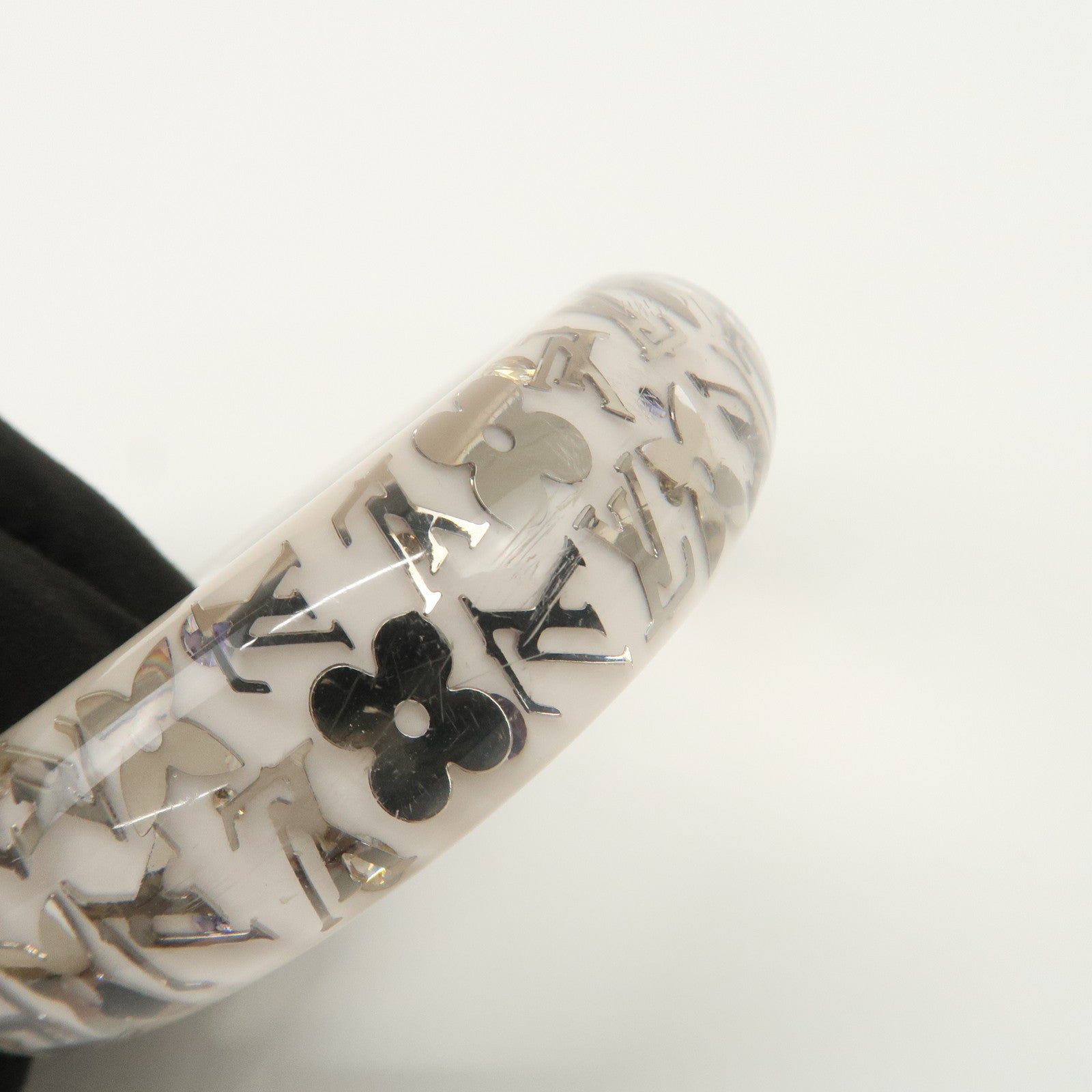 Louis Vuitton Bracelet Inclusion GM Plastic Bracelet Silver White
