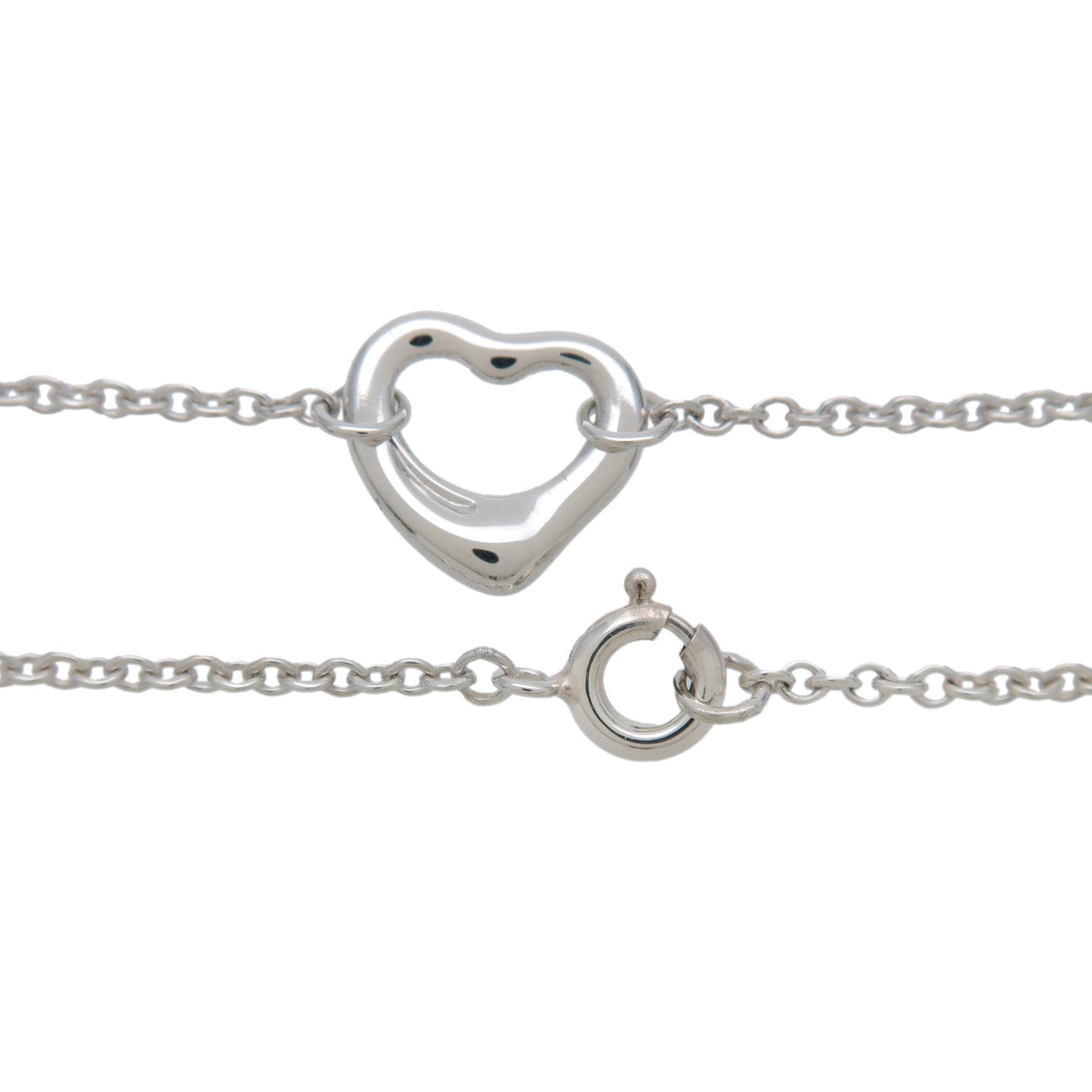Tiffany & Co 3P Open Heart Bracelet SV925 Silver