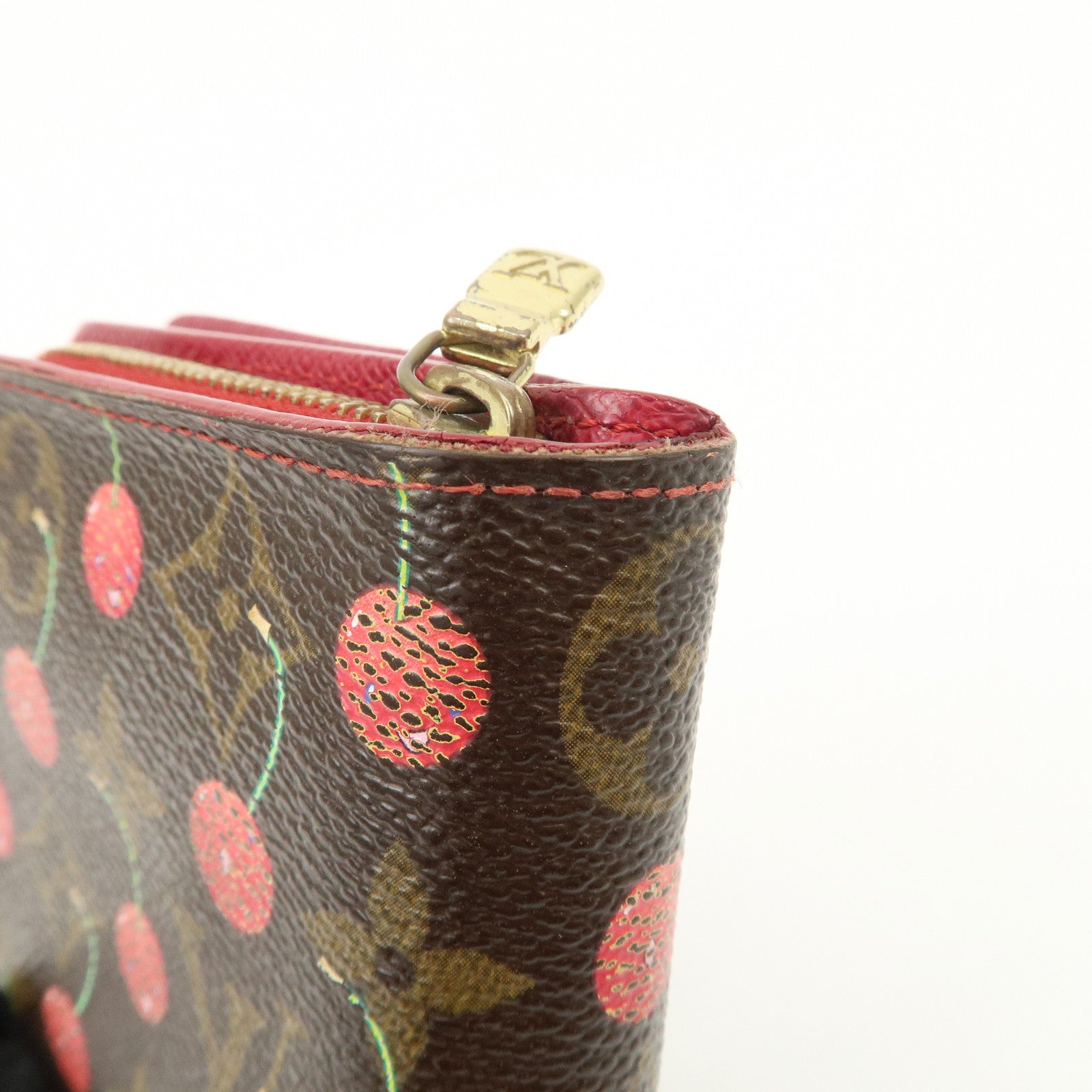 Louis Vuitton Monogram Cherry Compact Zip Bi-fold Wallet M95005