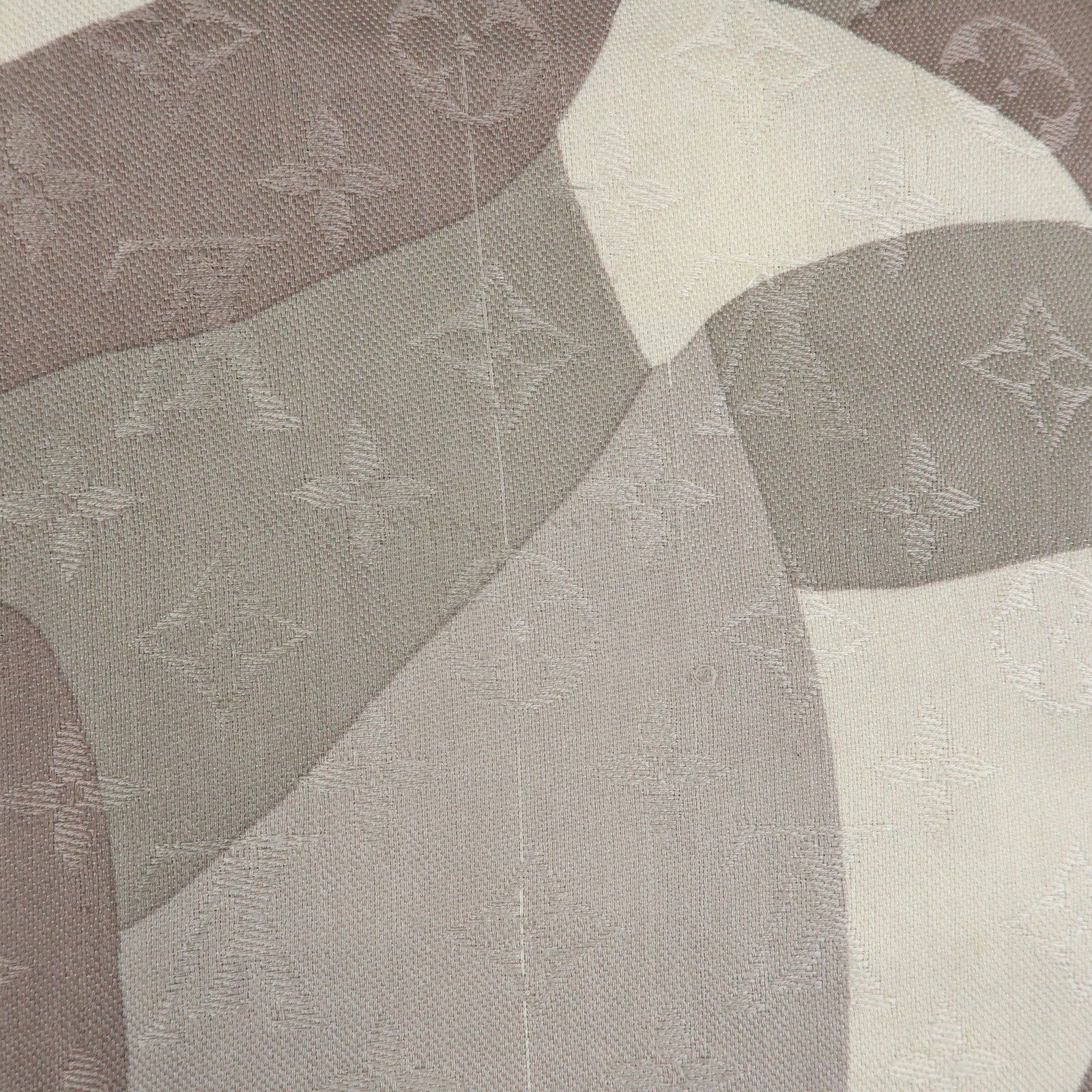 Louis Vuitton Monogram Silk Wool Shawl Scarf Camouflage Gray M75397