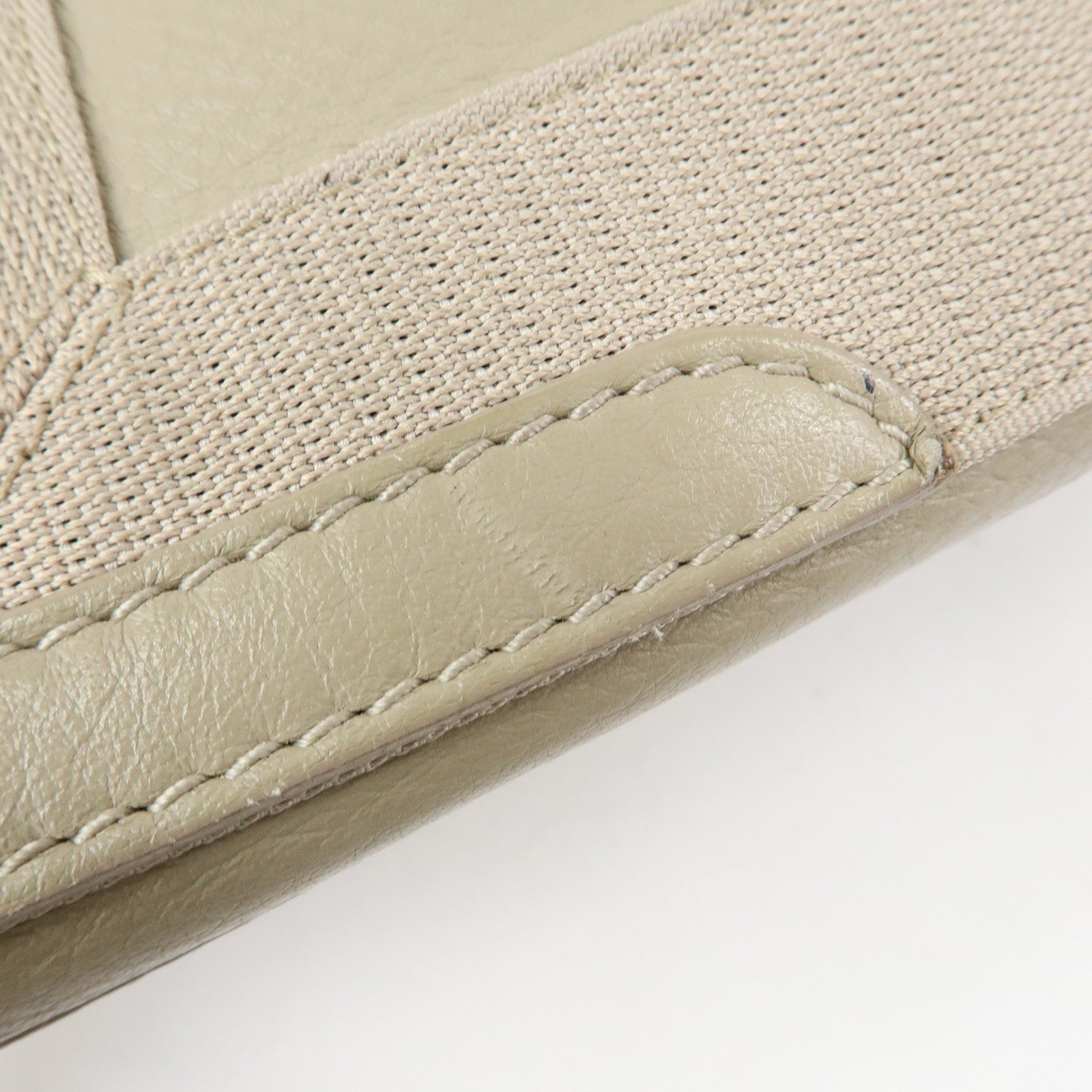 BALENCIAGA Navy Cabas Leather Small Tote Bag Beige 339933