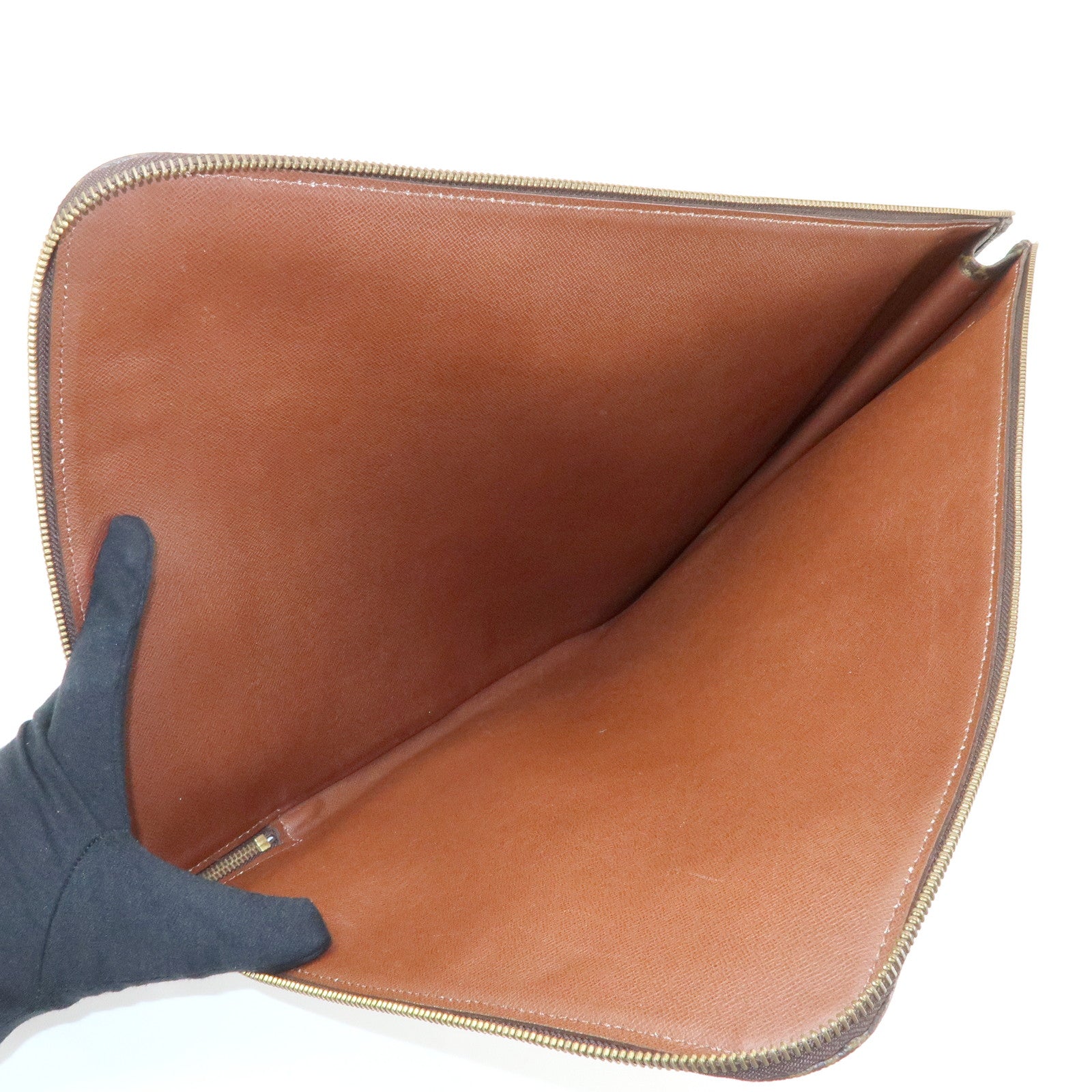 Louis Vuitton Monogram Posh Documents Clutch Bag Brown M53456