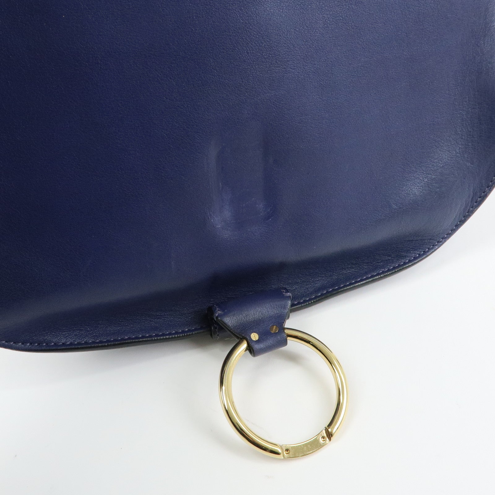 Chloe Goldie Leather Suede 2Way Hand Bag Shoulder Bag Navy