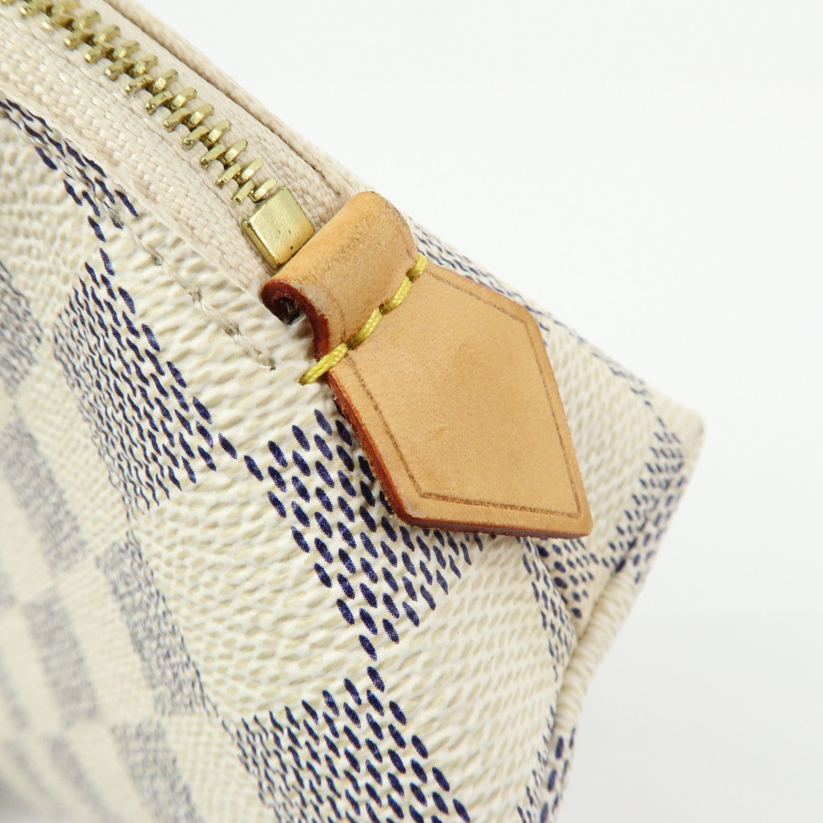 Louis Vuitton Damier Azur Canvas Pochette Cosmetic PM Pouch N60024