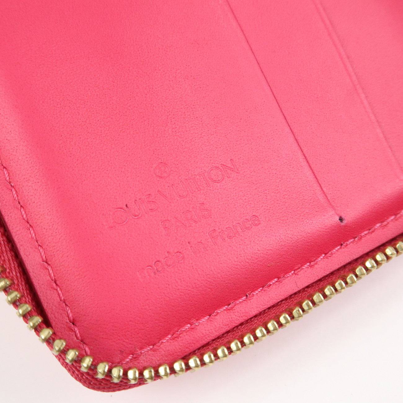 Louis Vuitton Monogram Vernis Bloom Zippy Wallet Pink M91238