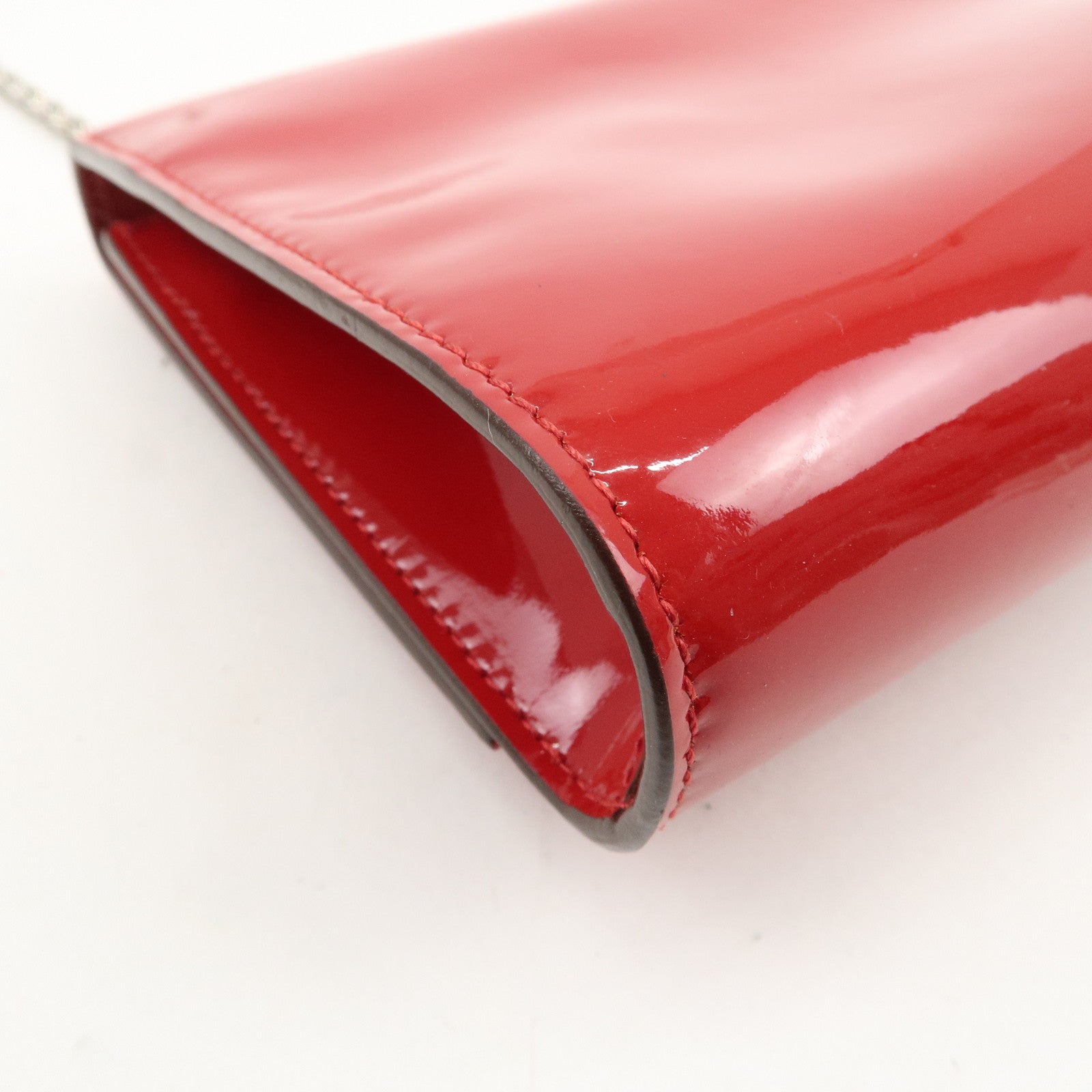 Ferragamo Vara Ribbon Patent Leather Shoulder Bag Crossbody Bag Red